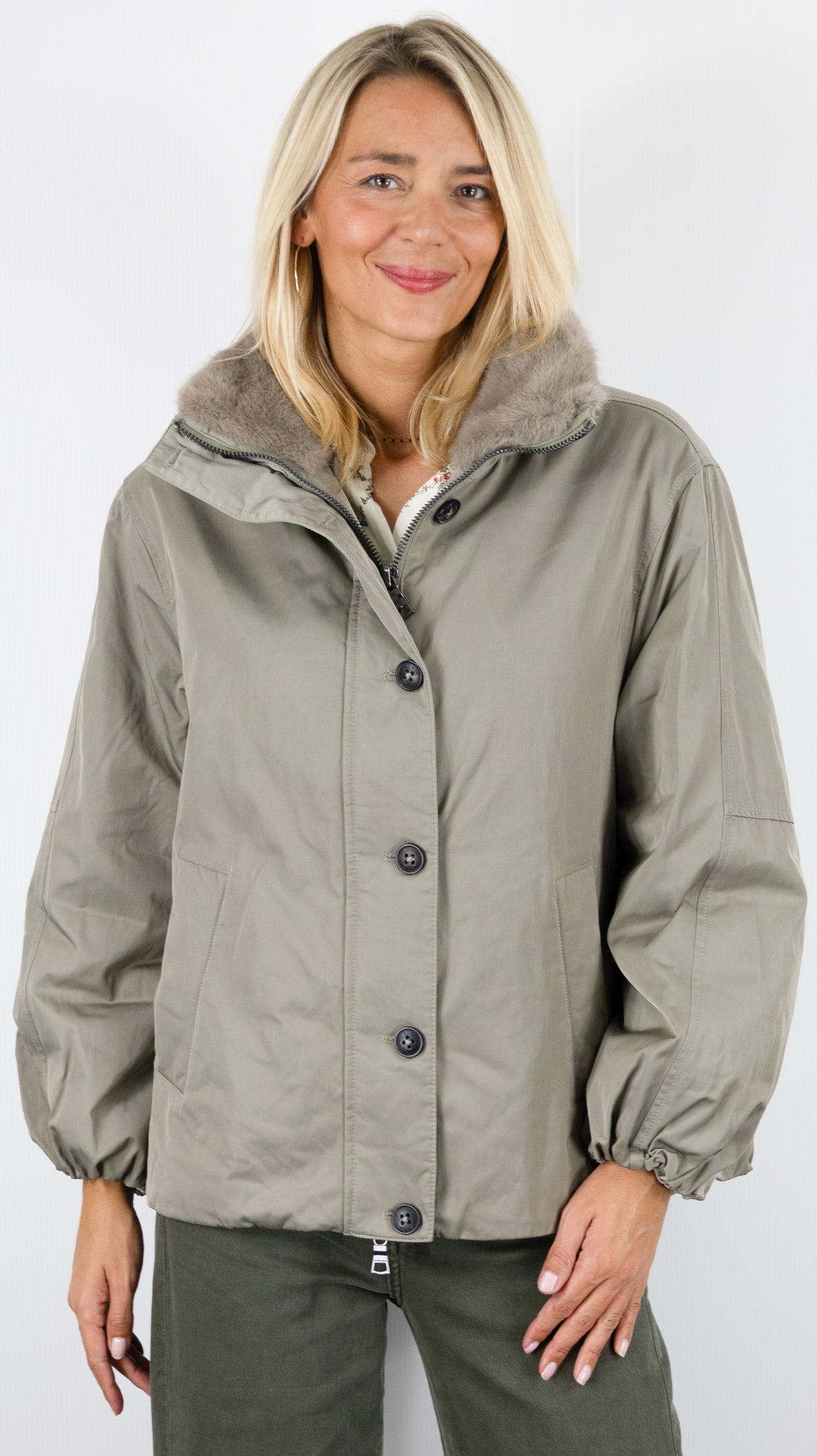 PARKA EVASEE A CAPUCHE POUR FEMME BLONDE N°8 DANTE#COLOR_7600/SALBEI BEIGE