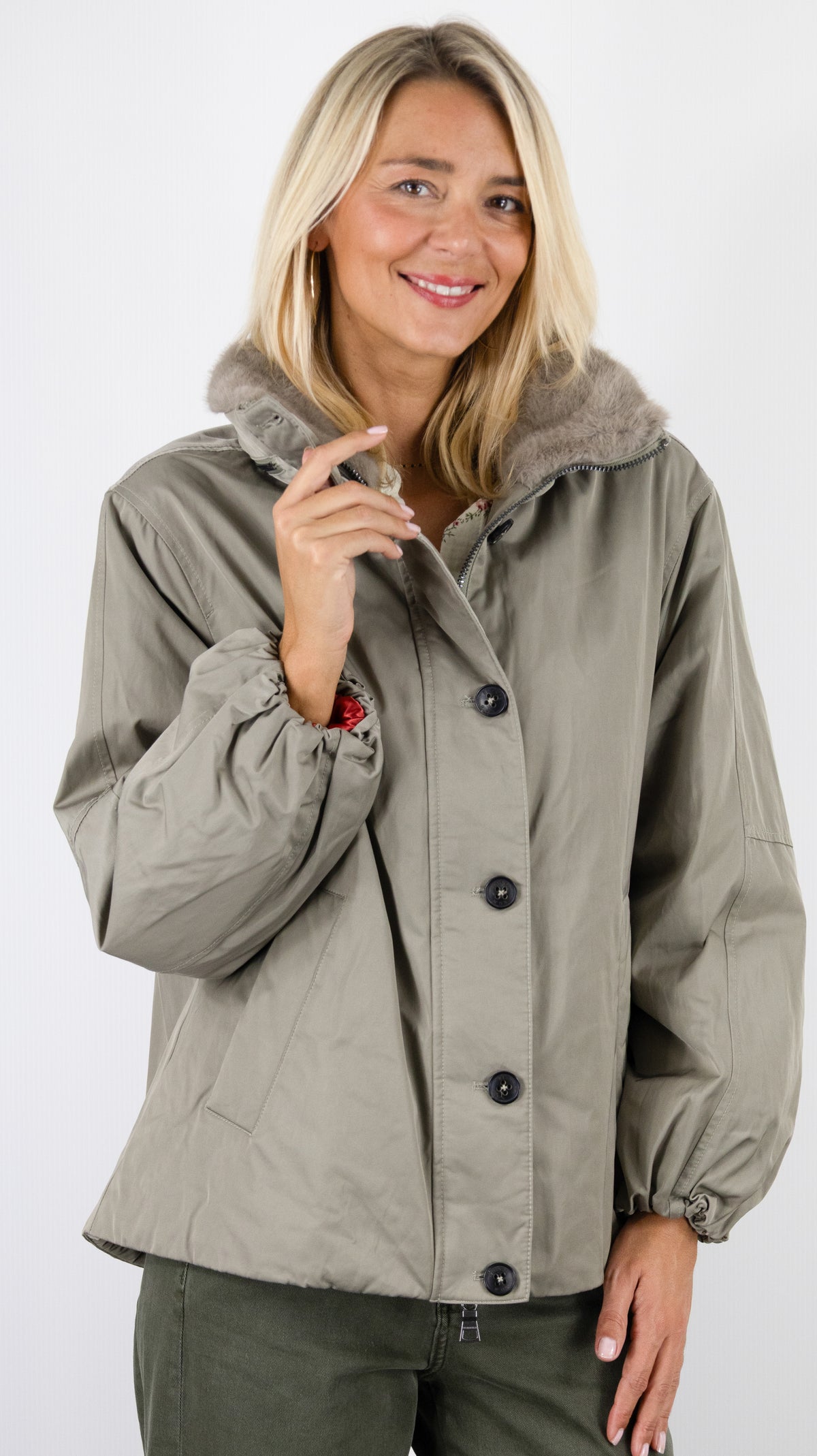 PARKA EVASEE A CAPUCHE POUR FEMME BLONDE N°8 DANTE#COLOR_7600/SALBEI BEIGE