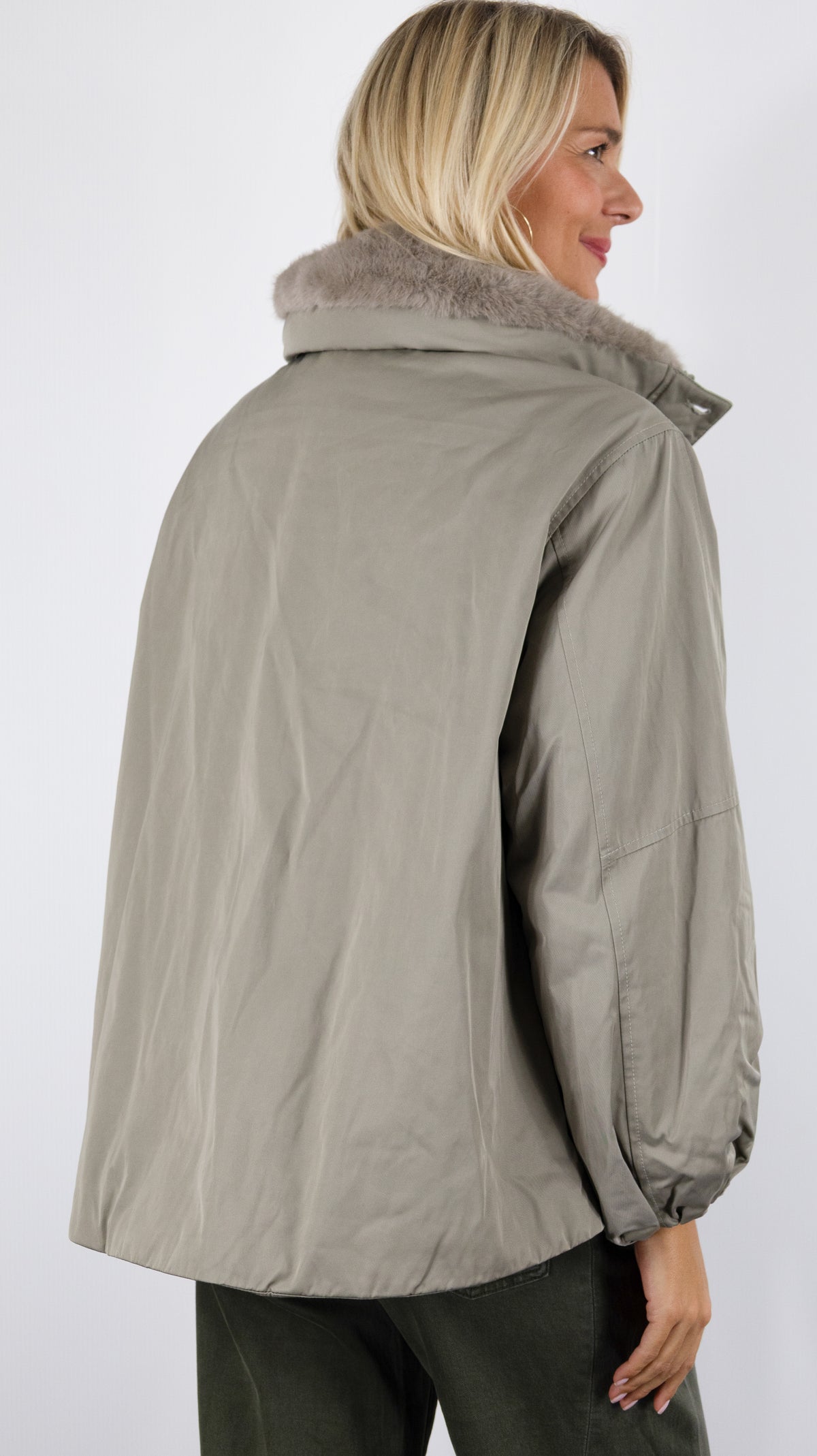 PARKA EVASEE A CAPUCHE POUR FEMME BLONDE N°8 DANTE#COLOR_7600/SALBEI BEIGE