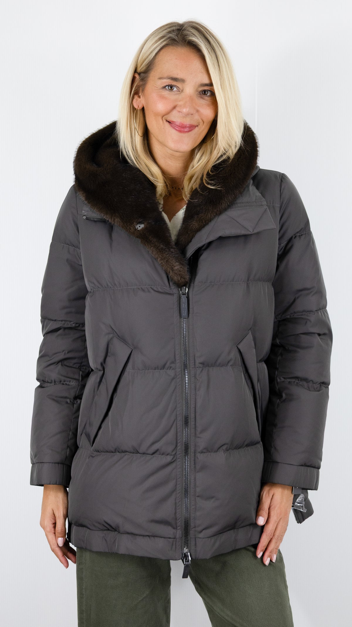 DOUDOUNE LOU ANDREA YZ204050-2#COLOR_GREY/GRIS TAUPE