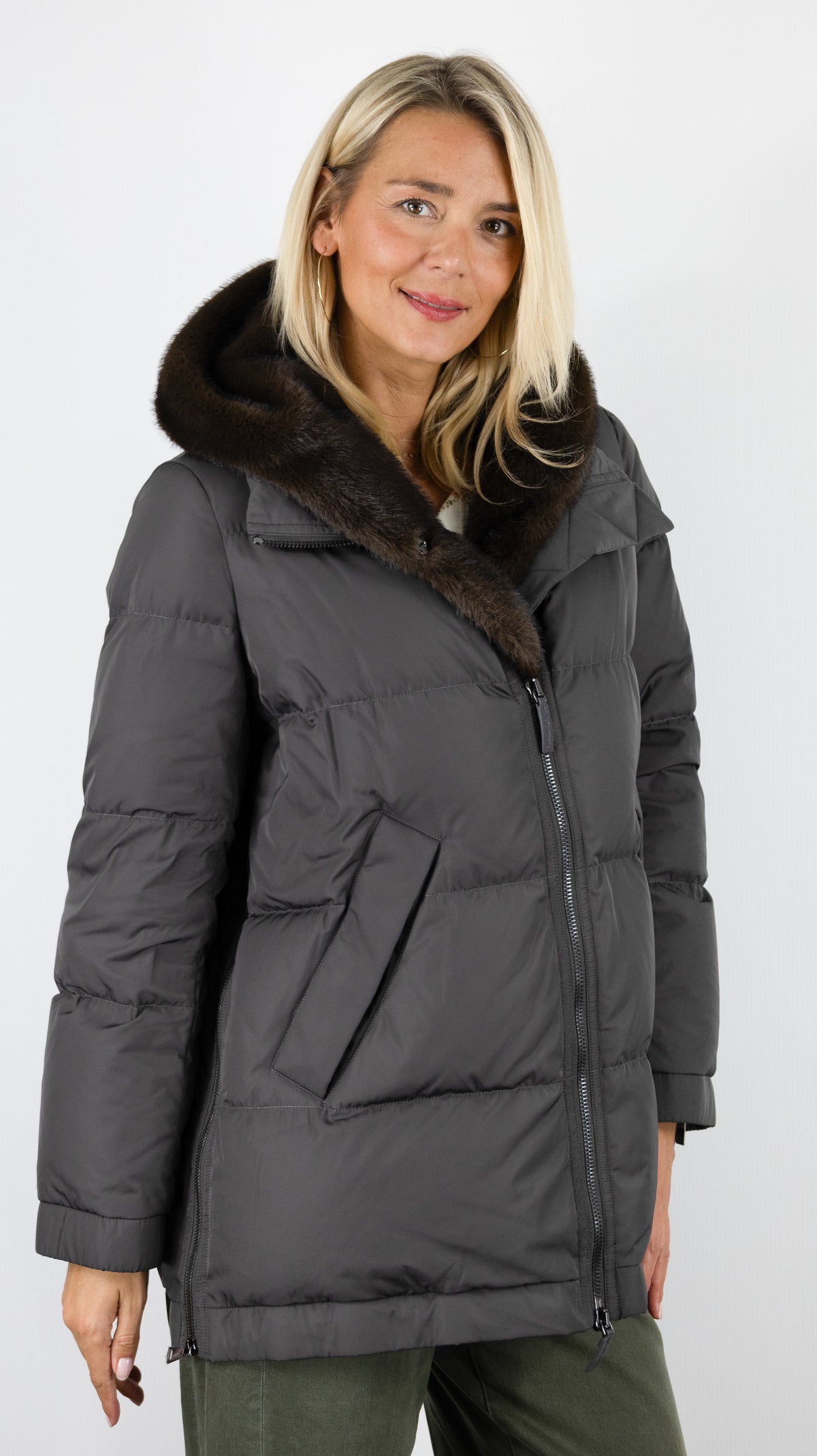 DOUDOUNE LOU ANDREA YZ204050-2#COLOR_GREY/GRIS TAUPE
