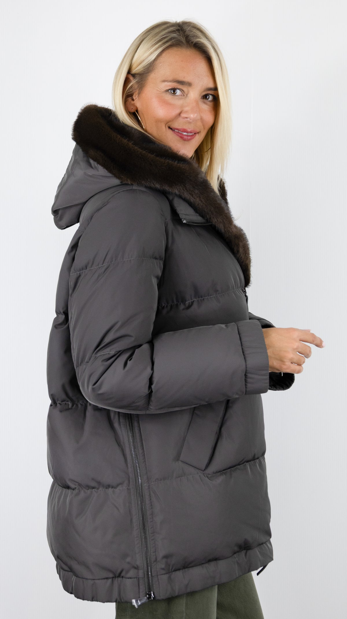 DOUDOUNE LOU ANDREA YZ204050-2#COLOR_GREY/GRIS TAUPE