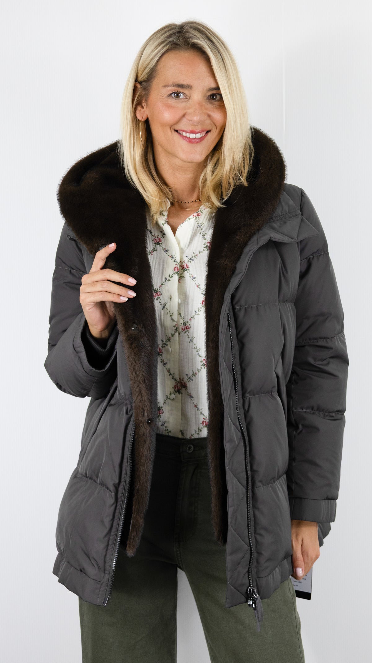 DOUDOUNE LOU ANDREA YZ204050-2#COLOR_GREY/GRIS TAUPE