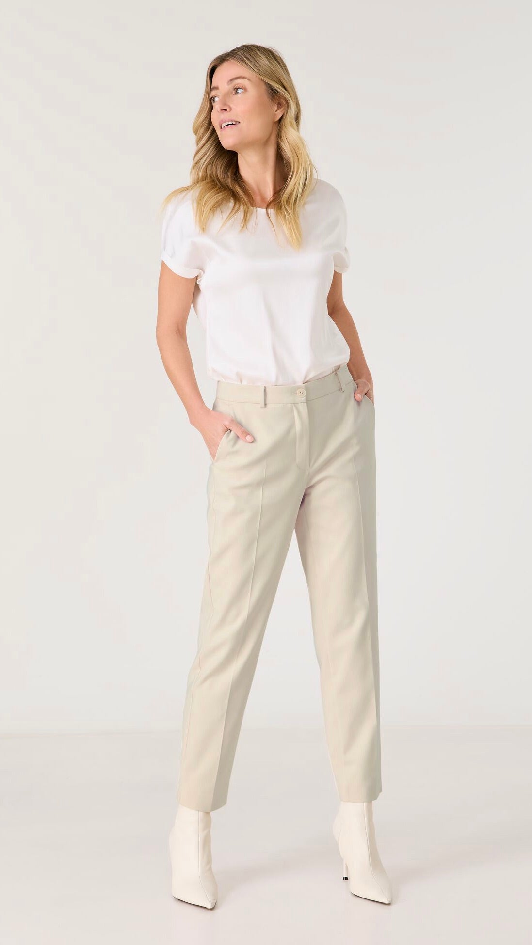 PANTALON CHINO ECRU GERRY WEBER 925063/31335 