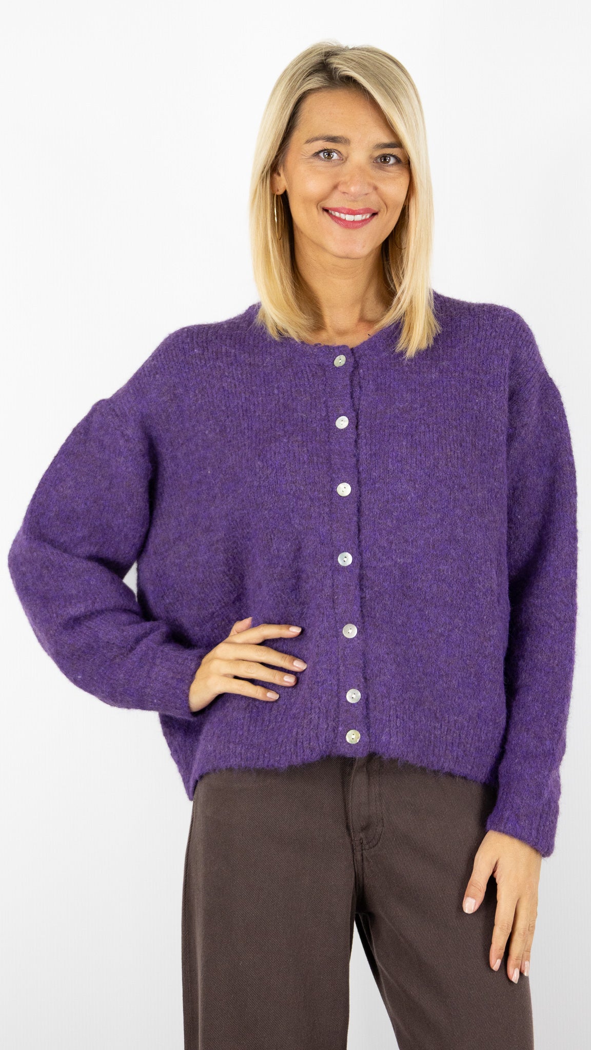 CARDIGAN CHINÉ 997 LILI ET LALA#color_AUBERGINE