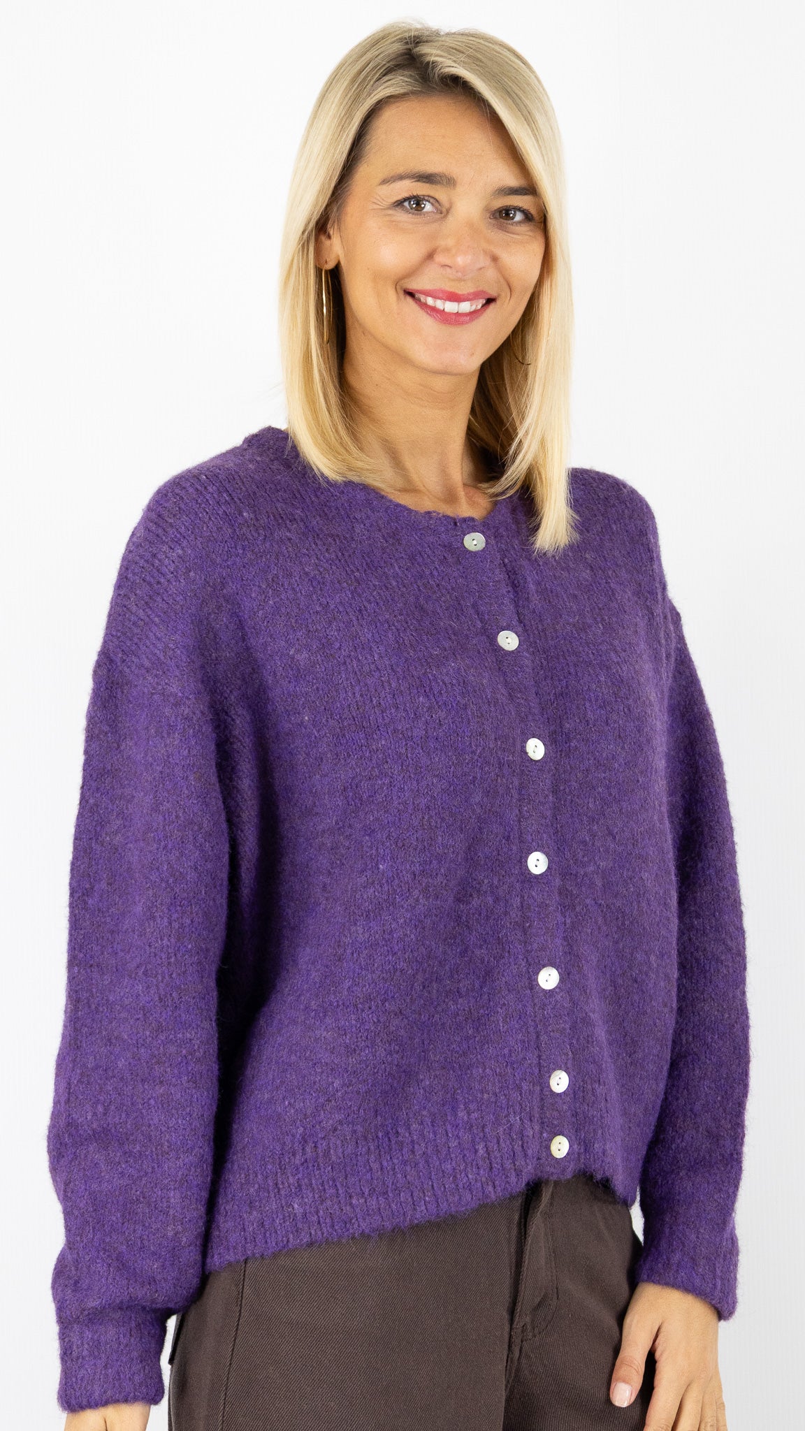 CARDIGAN CHINÉ 997 LILI ET LALA#color_AUBERGINE