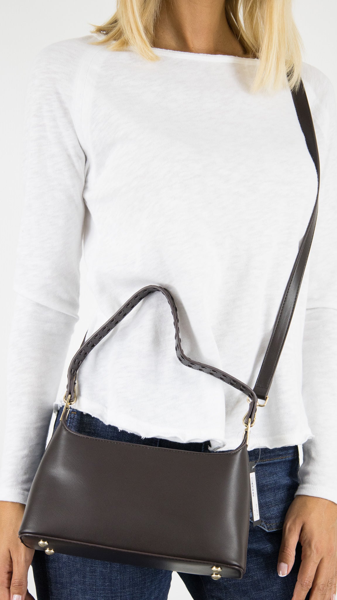 POCHETTE SAC RECTANGLE CUIR VEGAN VOUS A462#COLOR_COFFEE