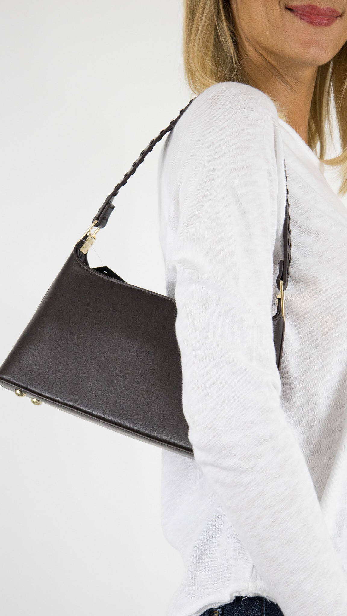 POCHETTE SAC RECTANGLE CUIR VEGAN VOUS A462#COLOR_COFFEE
