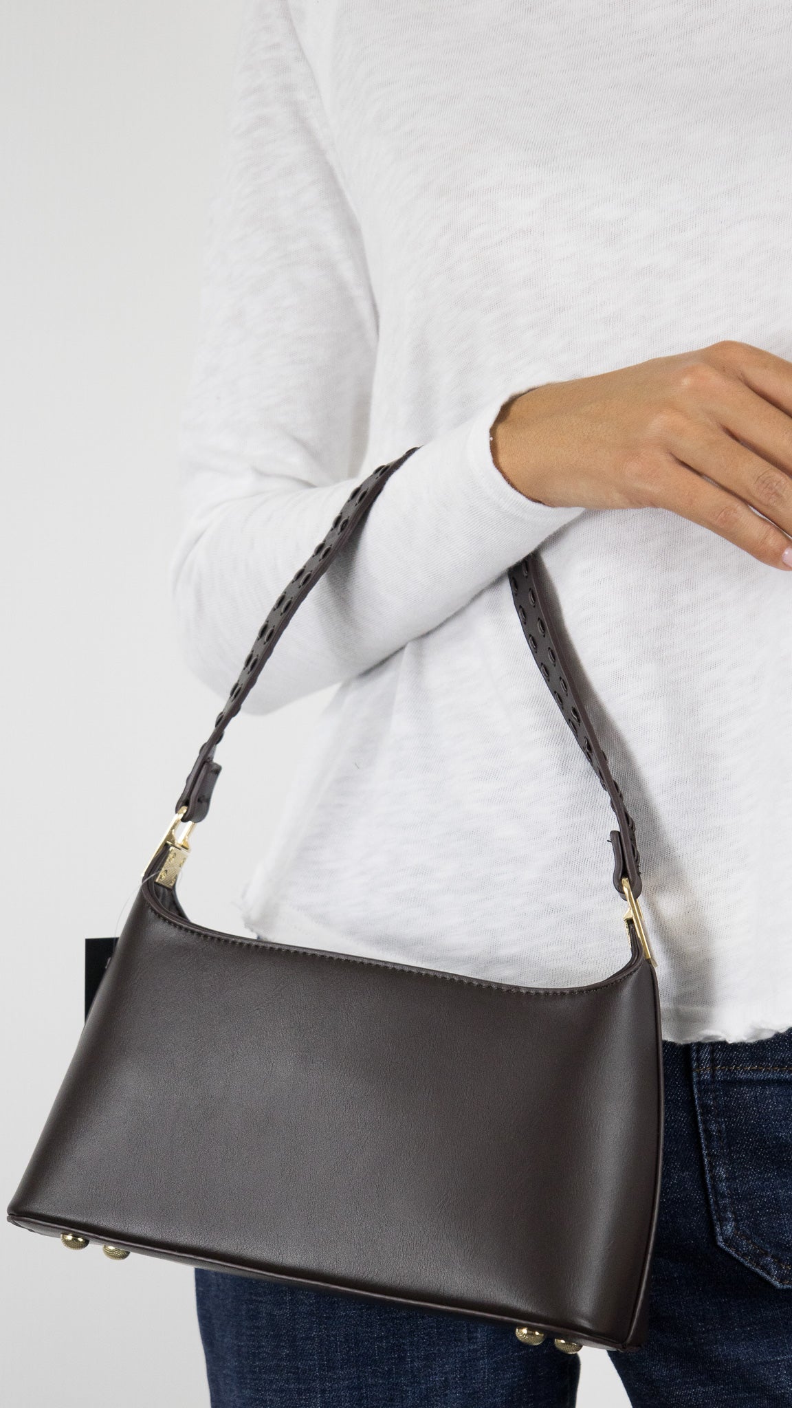 POCHETTE SAC RECTANGLE CUIR VEGAN VOUS A462#COLOR_COFFEE