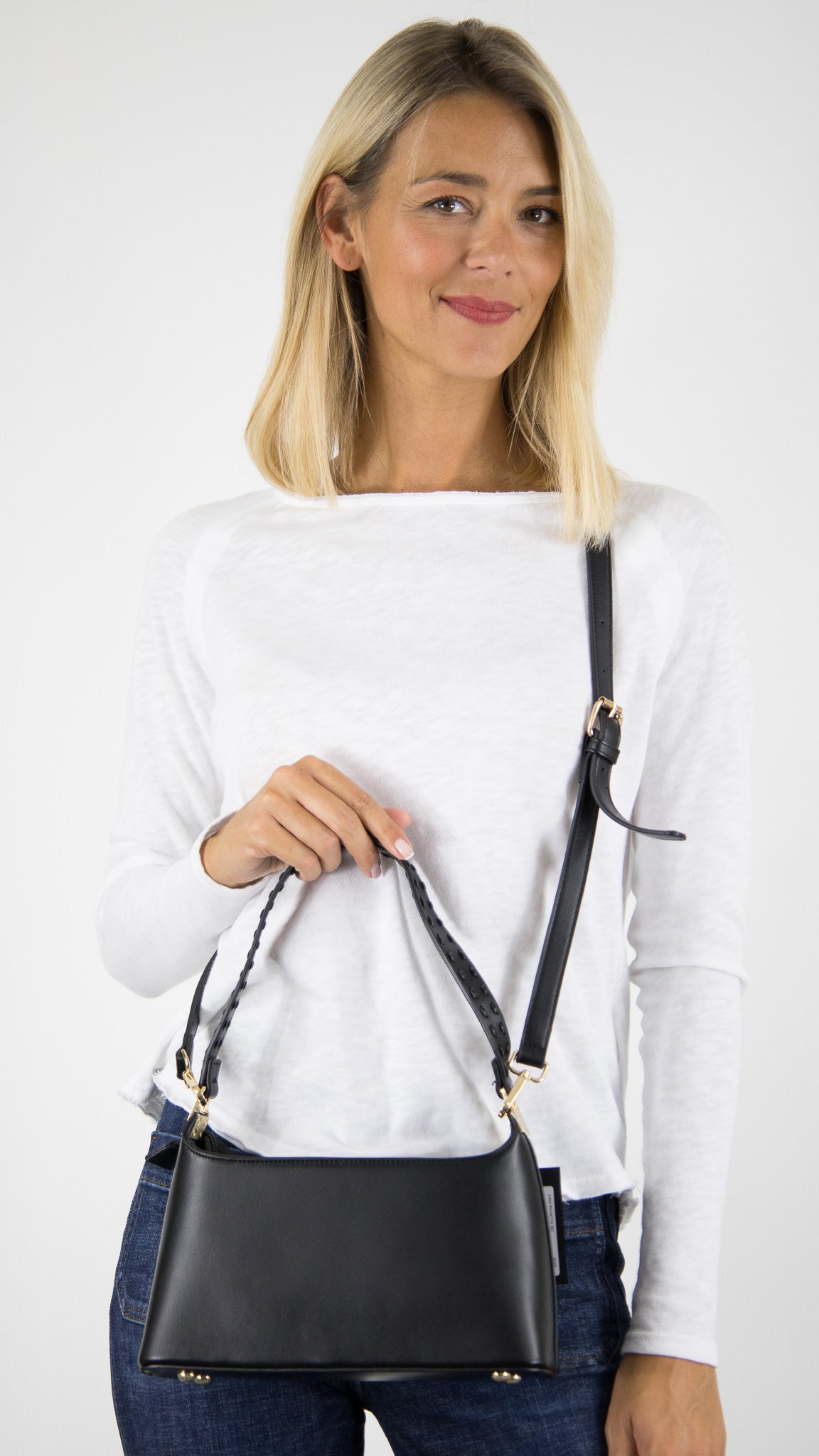 POCHETTE SAC RECTANGLE CUIR VEGAN VOUS A462#COLOR_NOIR