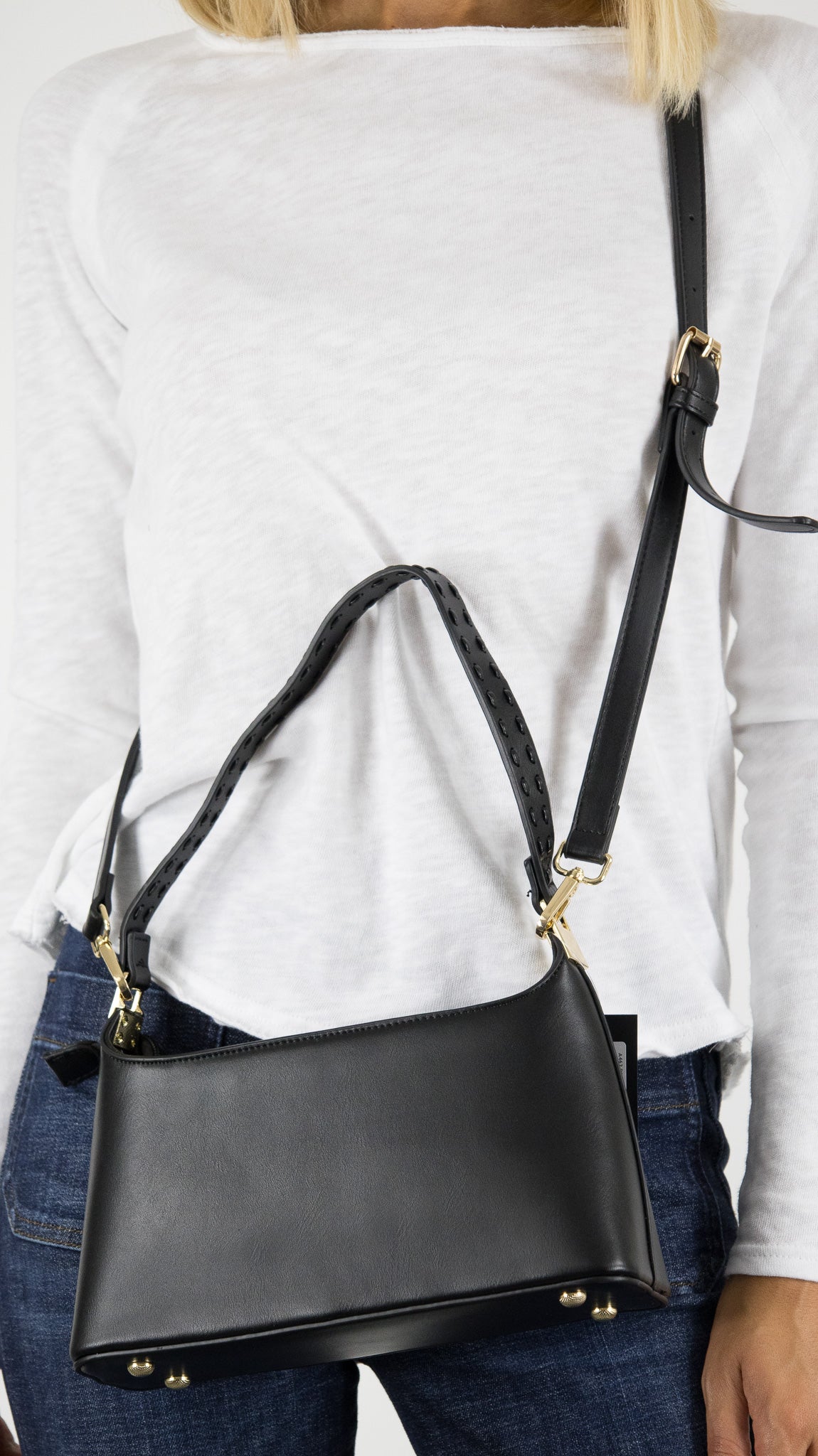 POCHETTE SAC RECTANGLE CUIR VEGAN VOUS A462#COLOR_NOIR