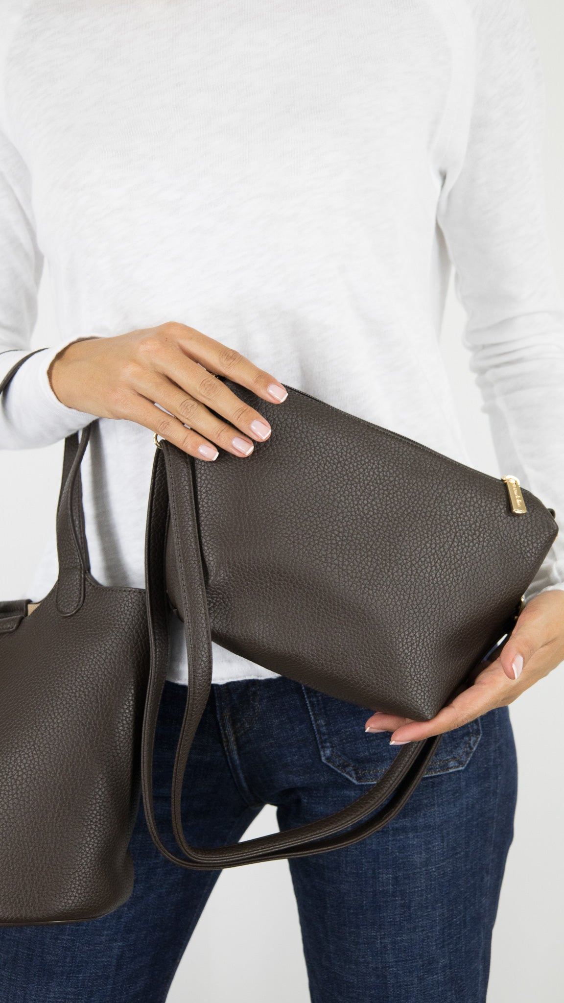 SAC SCEAU EN CUIR VEGANVOUS A492#COLOR_COFFEE