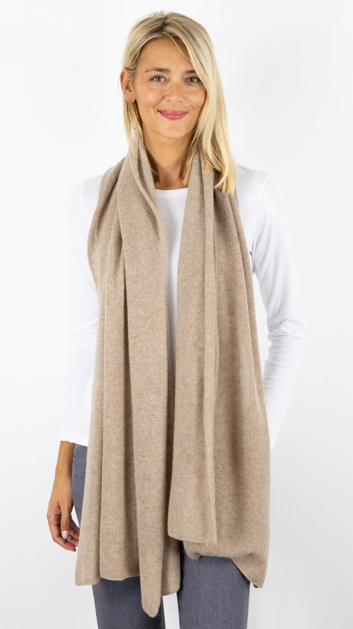 ECHARPE EN CACHEMIRE ESTHEME AC1005H#COLOR_23011/NOISETTE