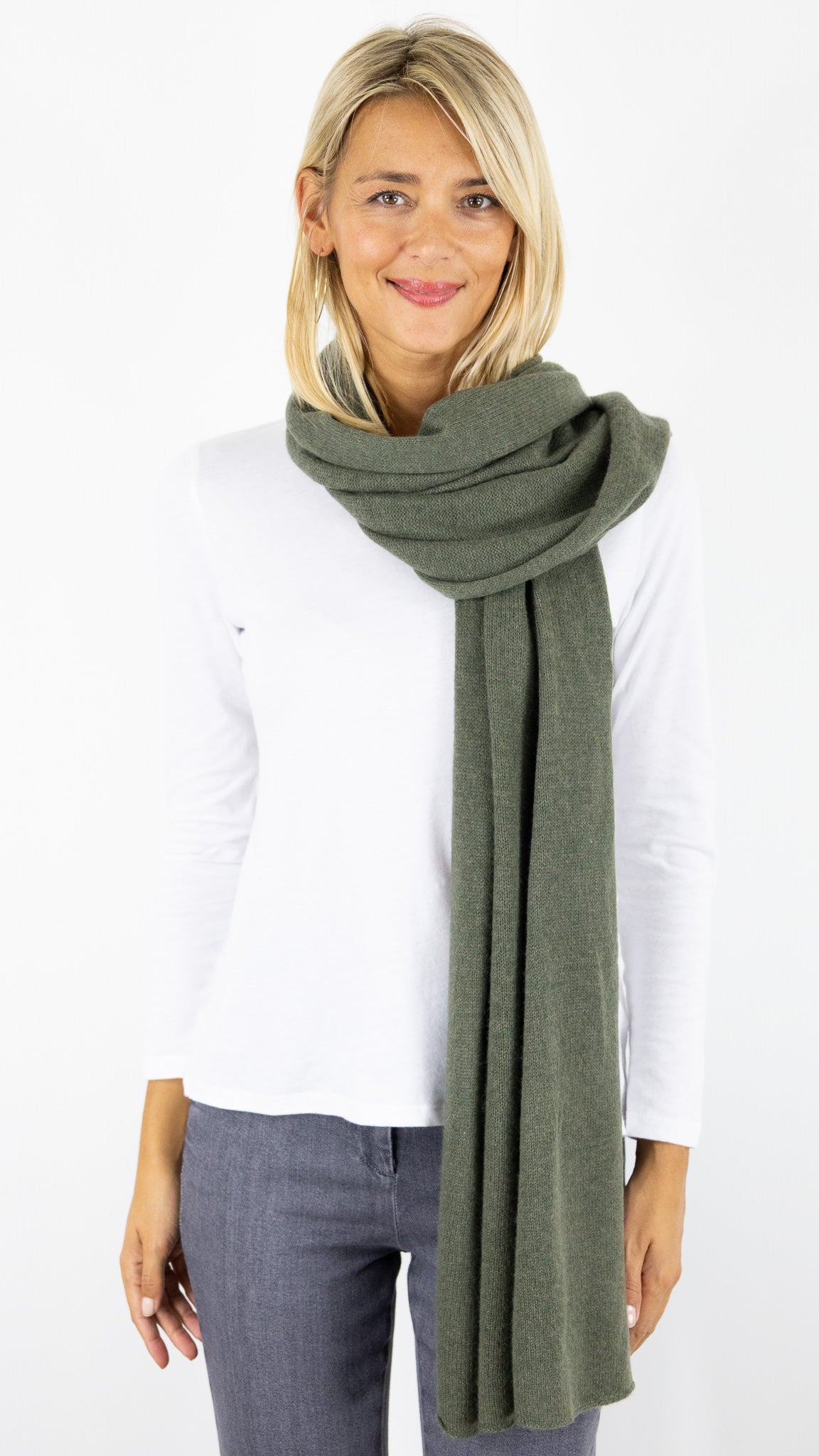 ECHARPE EN CACHEMIRE ESTHEME AC1005H#COLOR_2109/VEGETAL