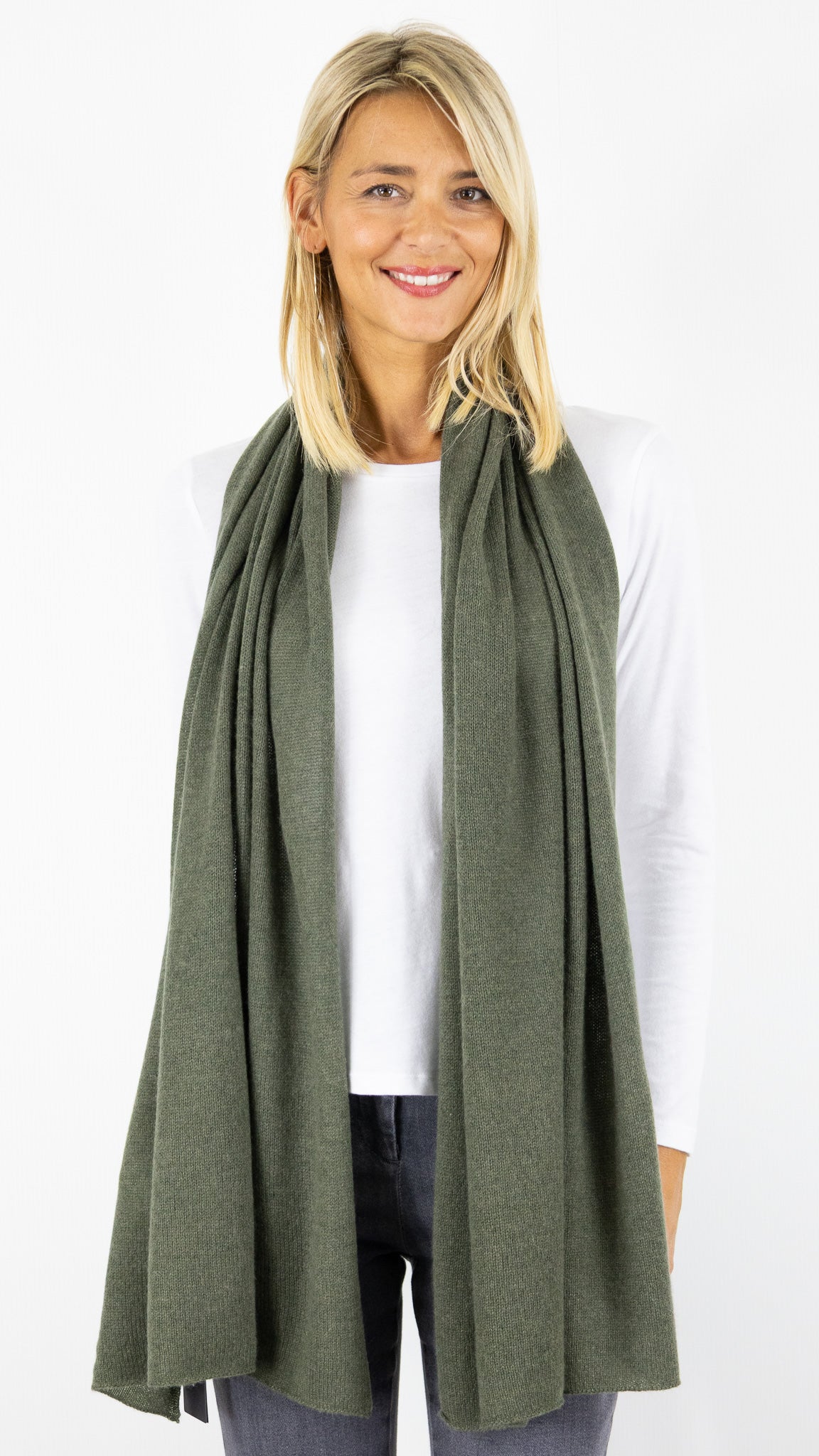 ECHARPE EN CACHEMIRE ESTHEME AC1005H#COLOR_2109/VEGETAL