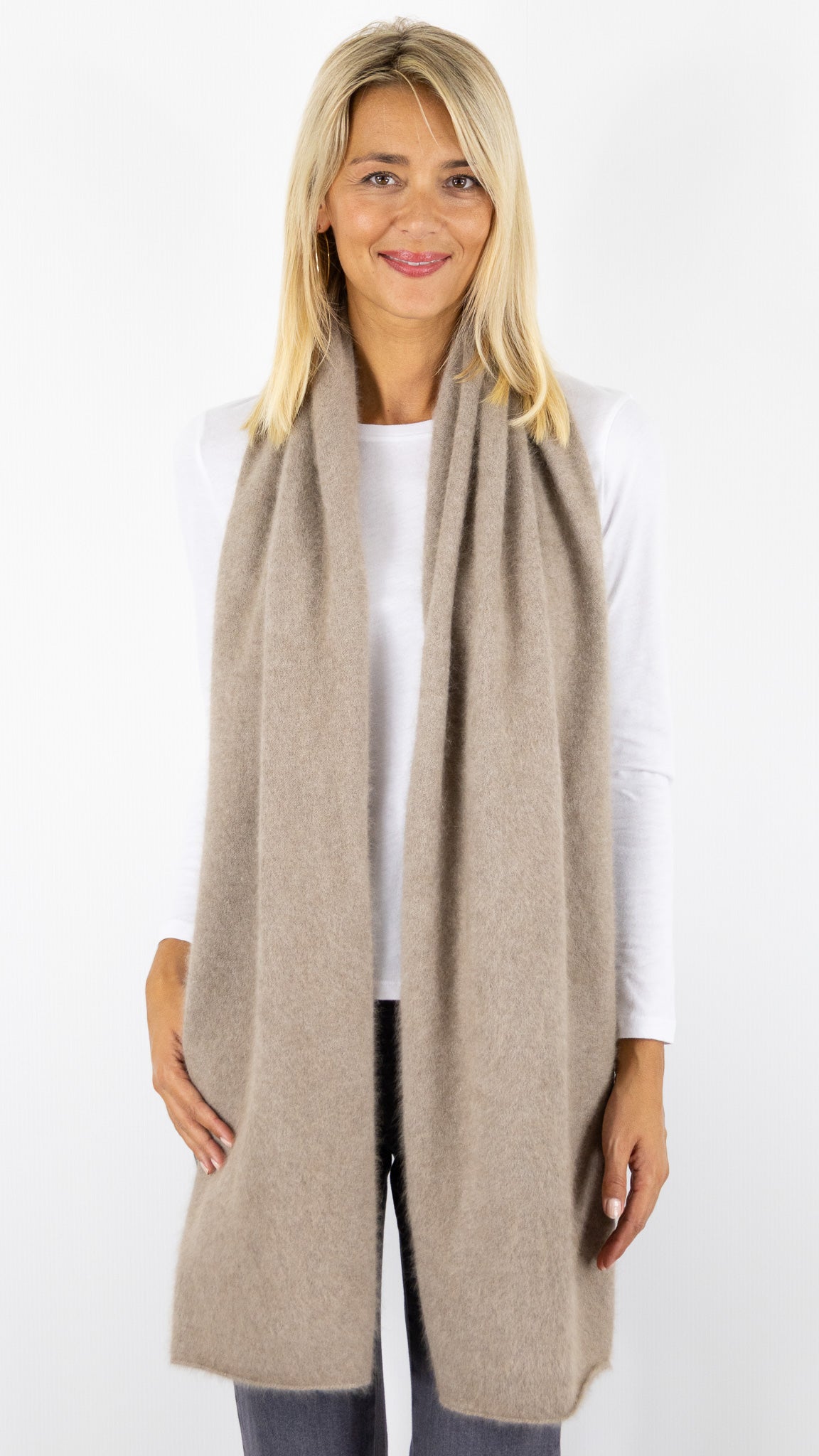 ECHARPE EN RACCOON ESTHEME AC2585HR#COLOR_23011/NOISETTE