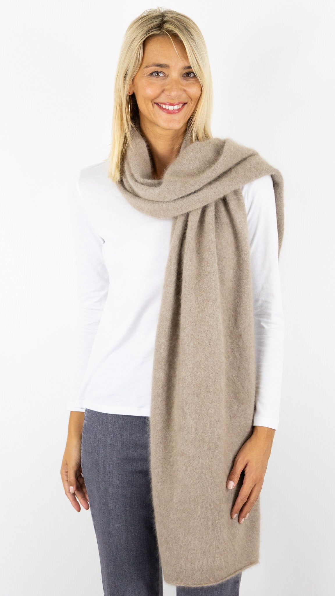 ECHARPE EN RACCOON ESTHEME AC2585HR#COLOR_23011/NOISETTE
