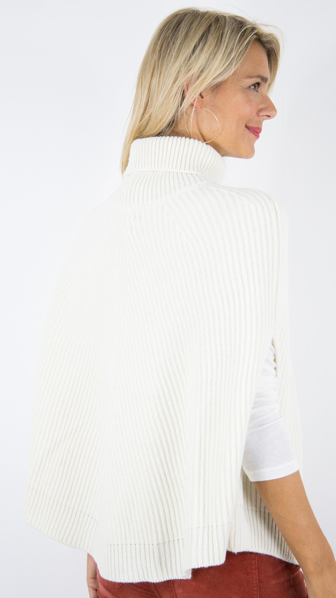 PULL A COTES ECRU FEMME STUDIO PARISIEN AI2532