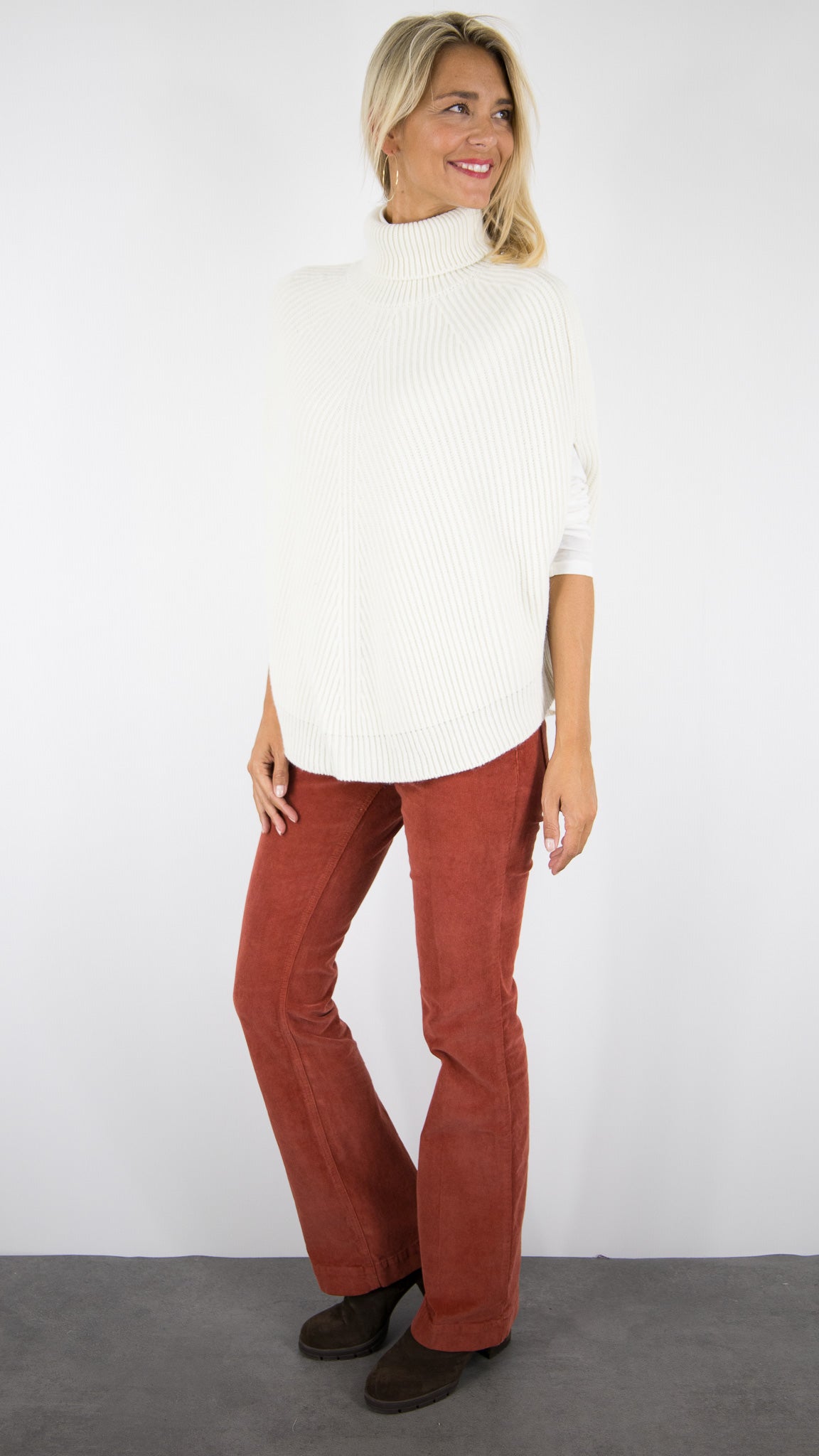 PULL A COTES ECRU FEMME STUDIO PARISIEN AI2532