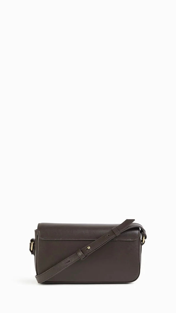 PETIT SAC A BANDOULIERE EN CUIR  NAT & NIN ALICE SMALL MARRON EBENE