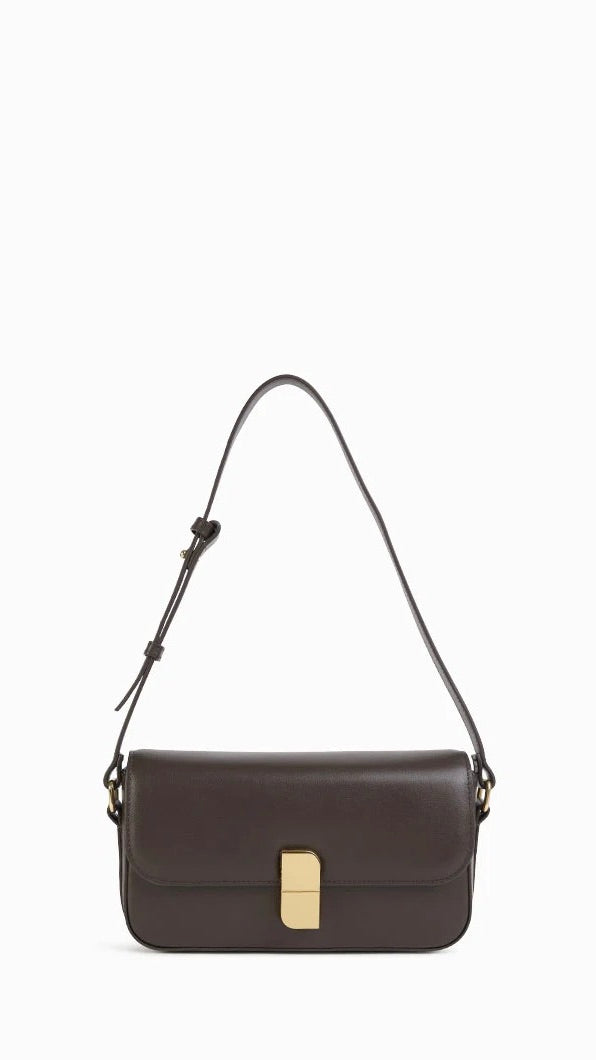 PETIT SAC A BANDOULIERE EN CUIR  NAT & NIN ALICE SMALL MARRON EBENE