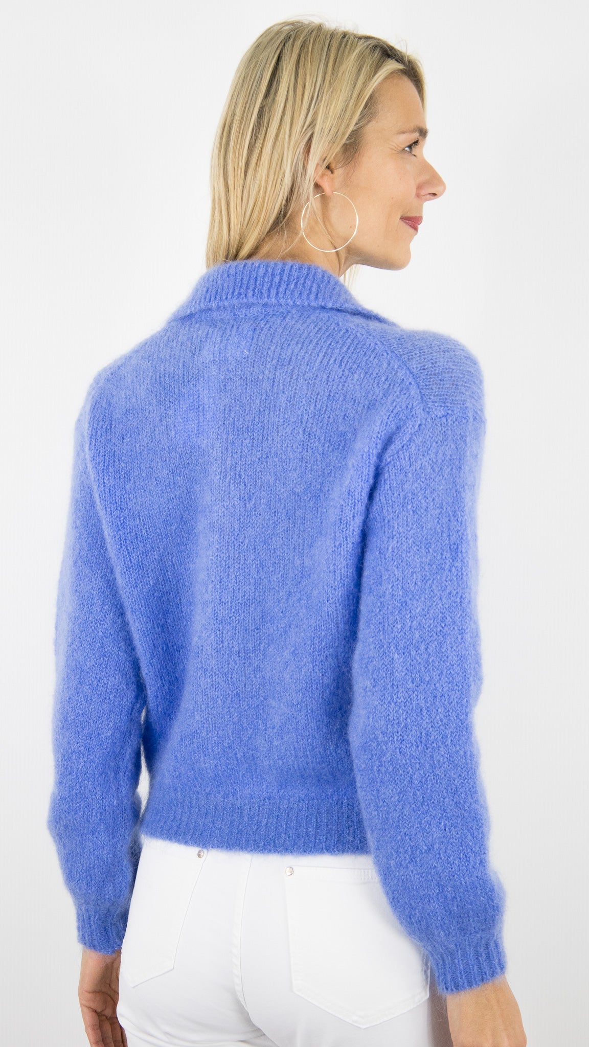 CARDIGAN EN KID MOHAIR POUR FEMME DES PETITS HAUTS ALPOLO#COLOR_CIEL/OUTREMER