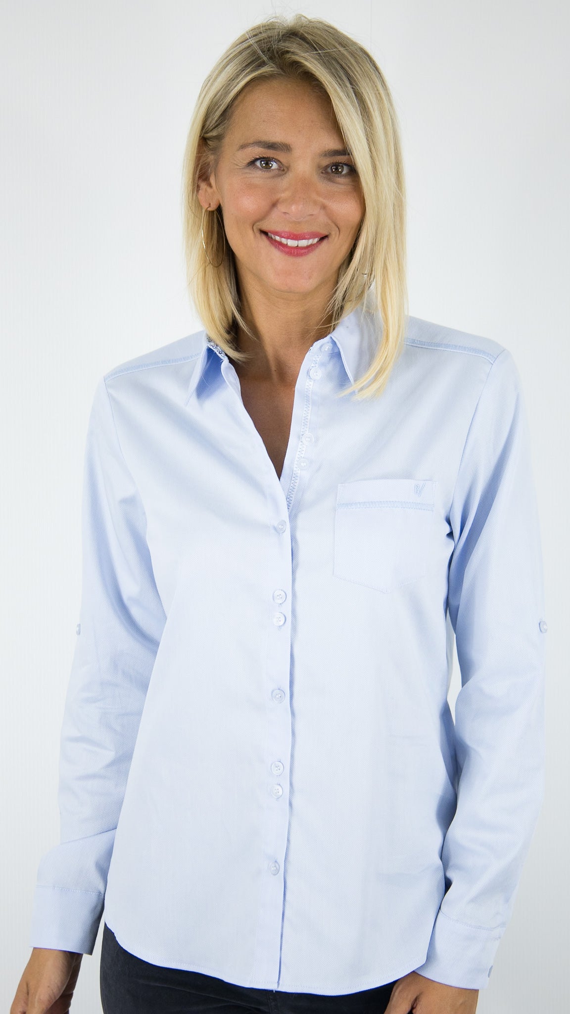 CHEMISE BASIQUE EN COTON POUR FEMME CIEL BIANCA ANINA 65003