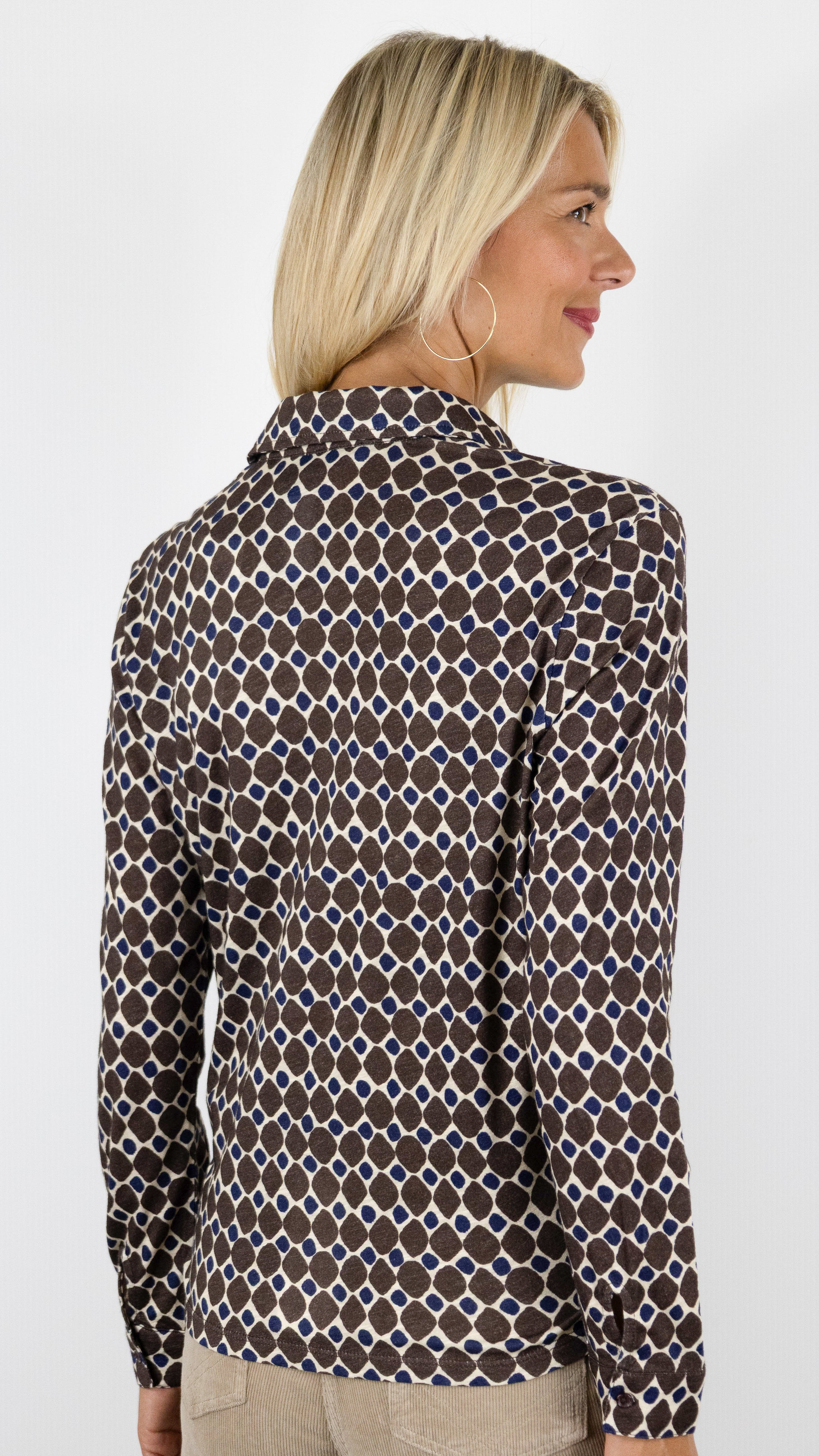 CHEMISE IMPRIMEE EN COTON TAUPE GERARD DAREL BABS