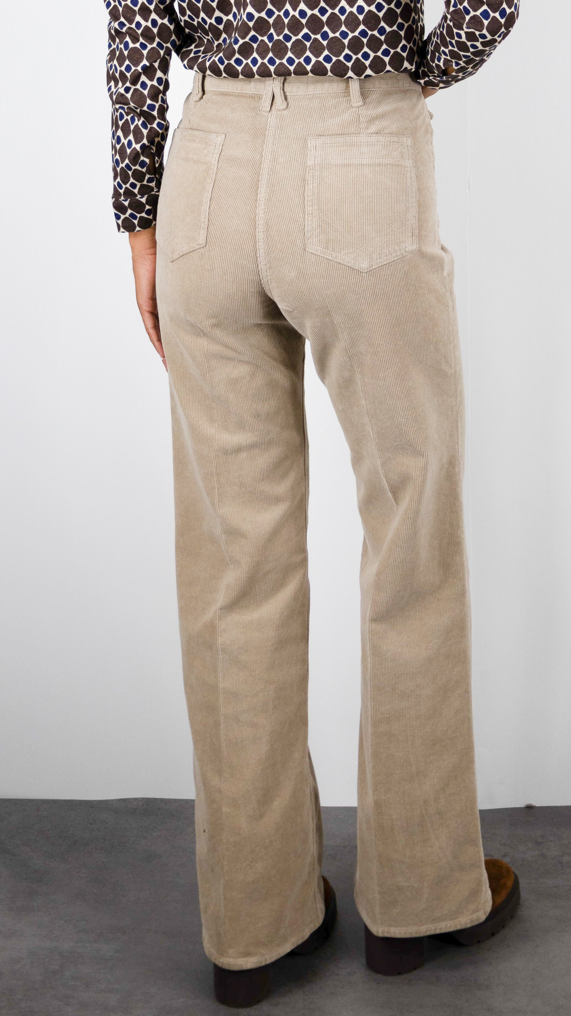 JEANS EVASE EN VELOURS BEIGE POUR FEMME GERARD DAREL ANNA