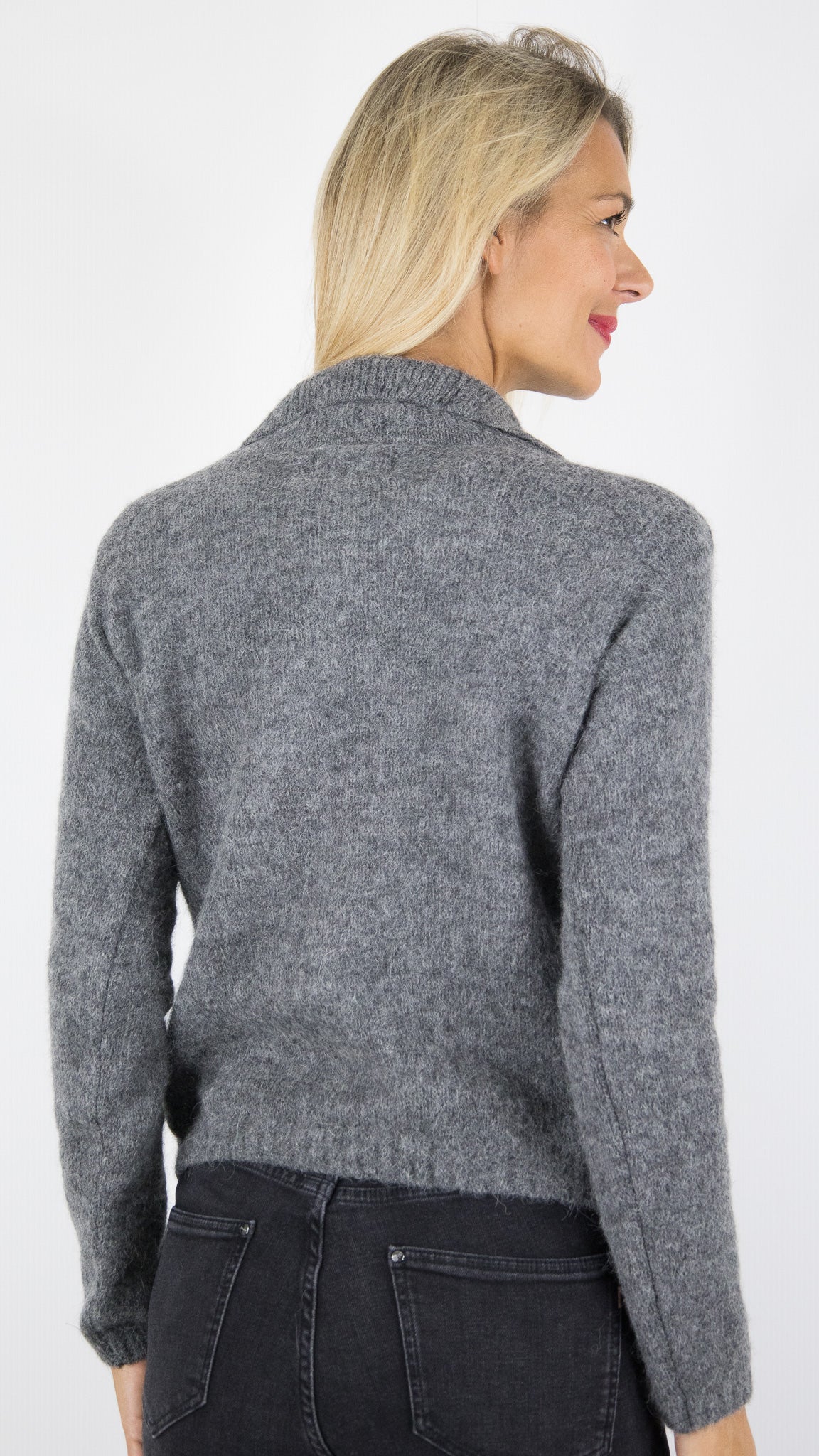 GILET COL CHEMISE ALPAGA FEMME DES PETITS HAUTS ANOUKA#COLOR_ANTHRACITE