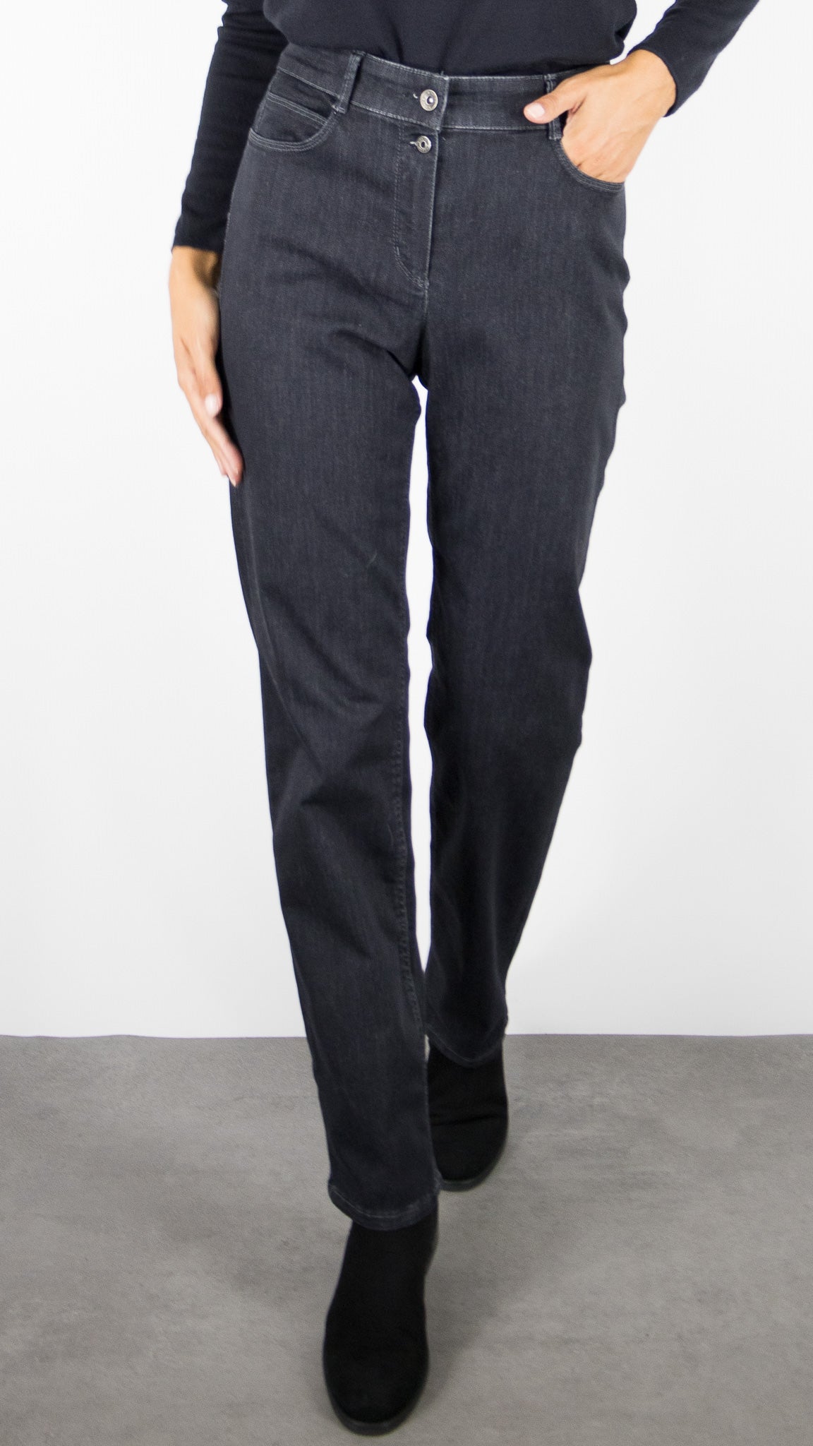 JEANS DROIT NOIR FEMME  BIANCA ARIZONA 60805