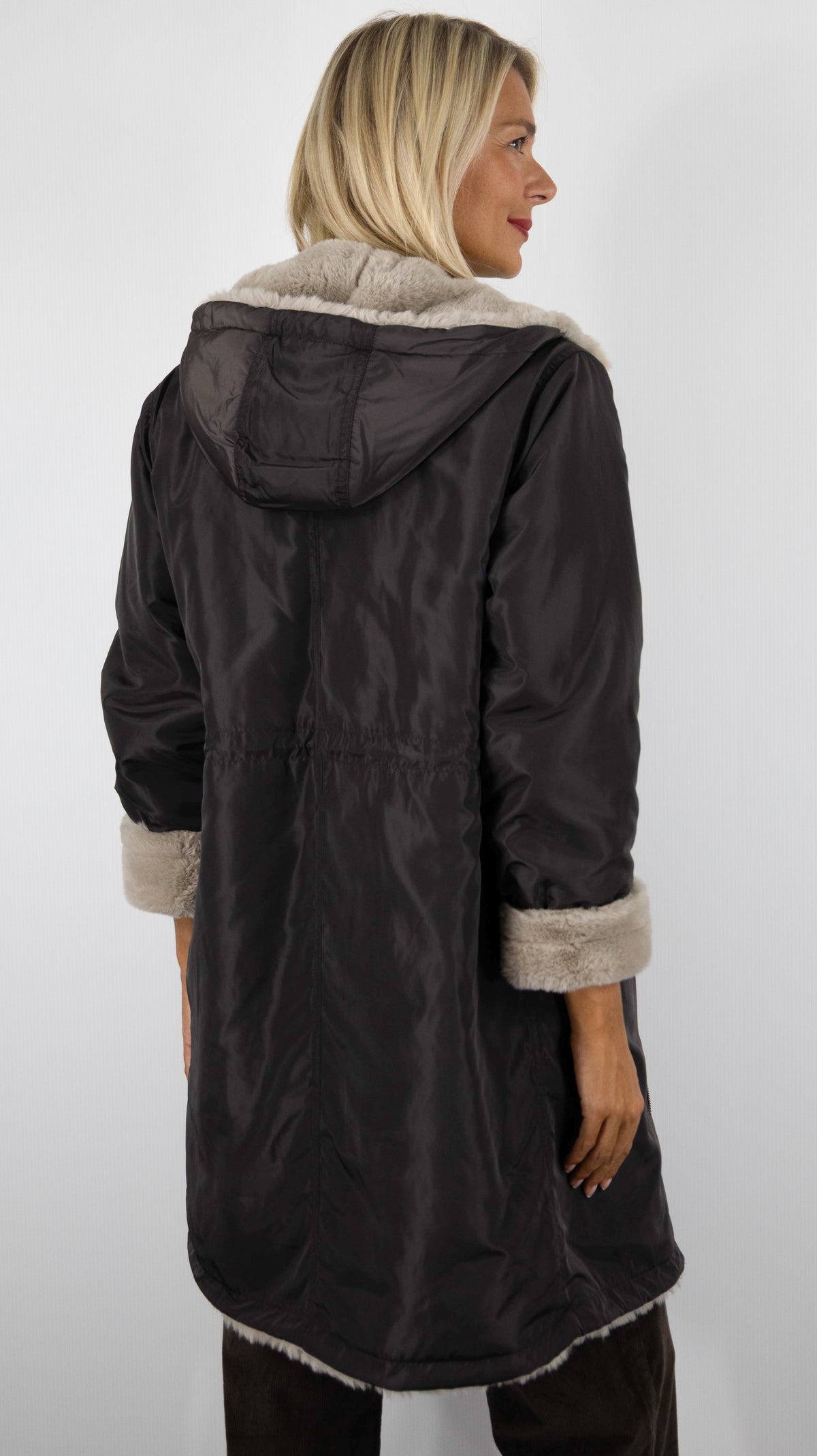 PARKA REVERSIBLE MARRON BEIGE POUR FEMME GERARD DAREL ANNY