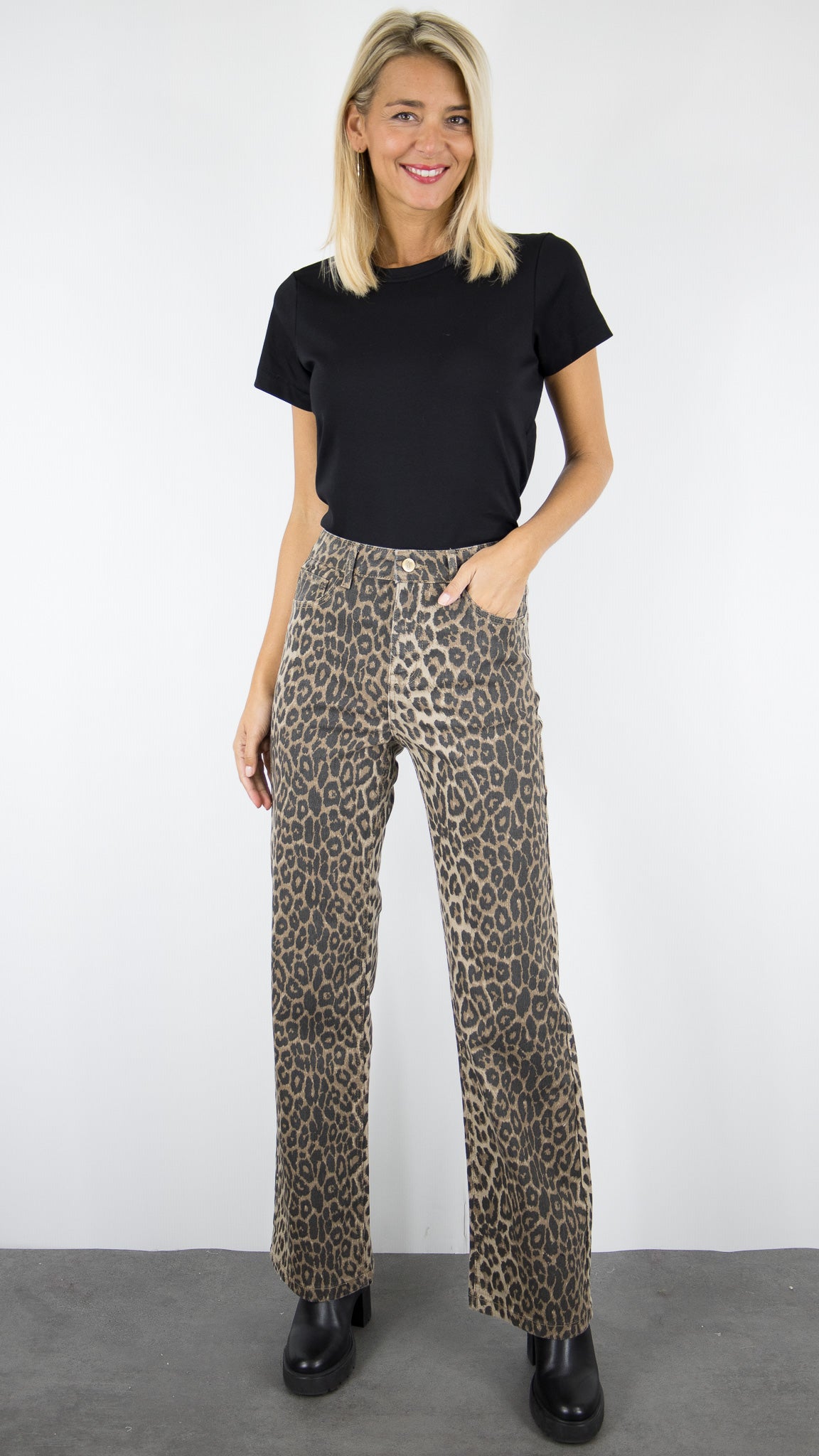 PANTALON LEOPARD LARGE FEMME ORAIJE BARBARA 