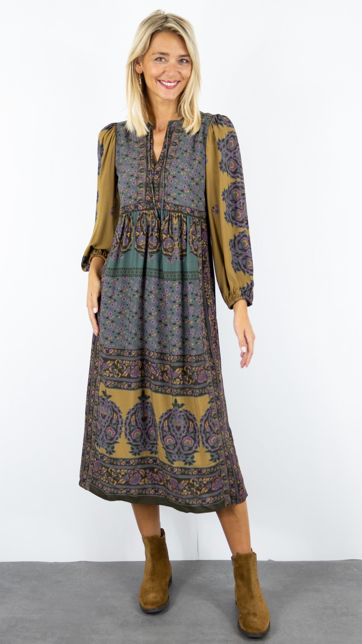 ROBE LONGUE FLUIDE IMPRIMEE BA&SH BARLEY