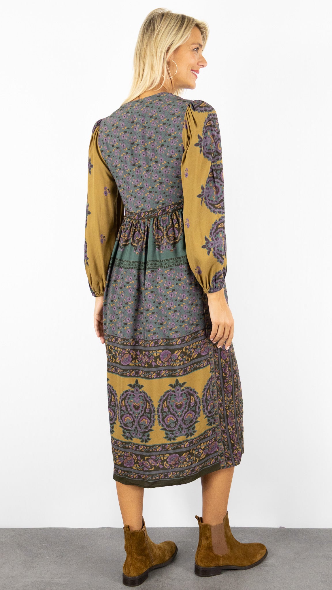 ROBE LONGUE FLUIDE IMPRIMEE BA&SH BARLEY