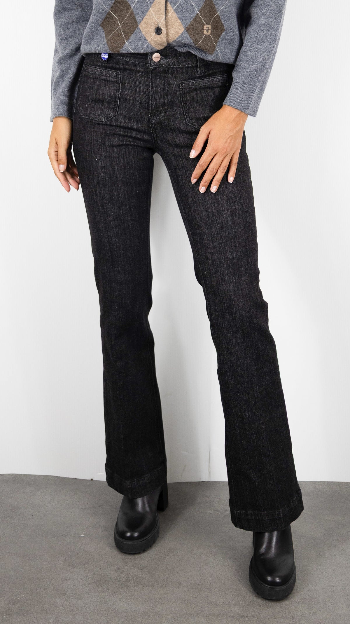 JEANS EVASE POUR FEMME JANE BLUE BASTILLE ALABAMA#COLOR_BLACK/RINSE WASH