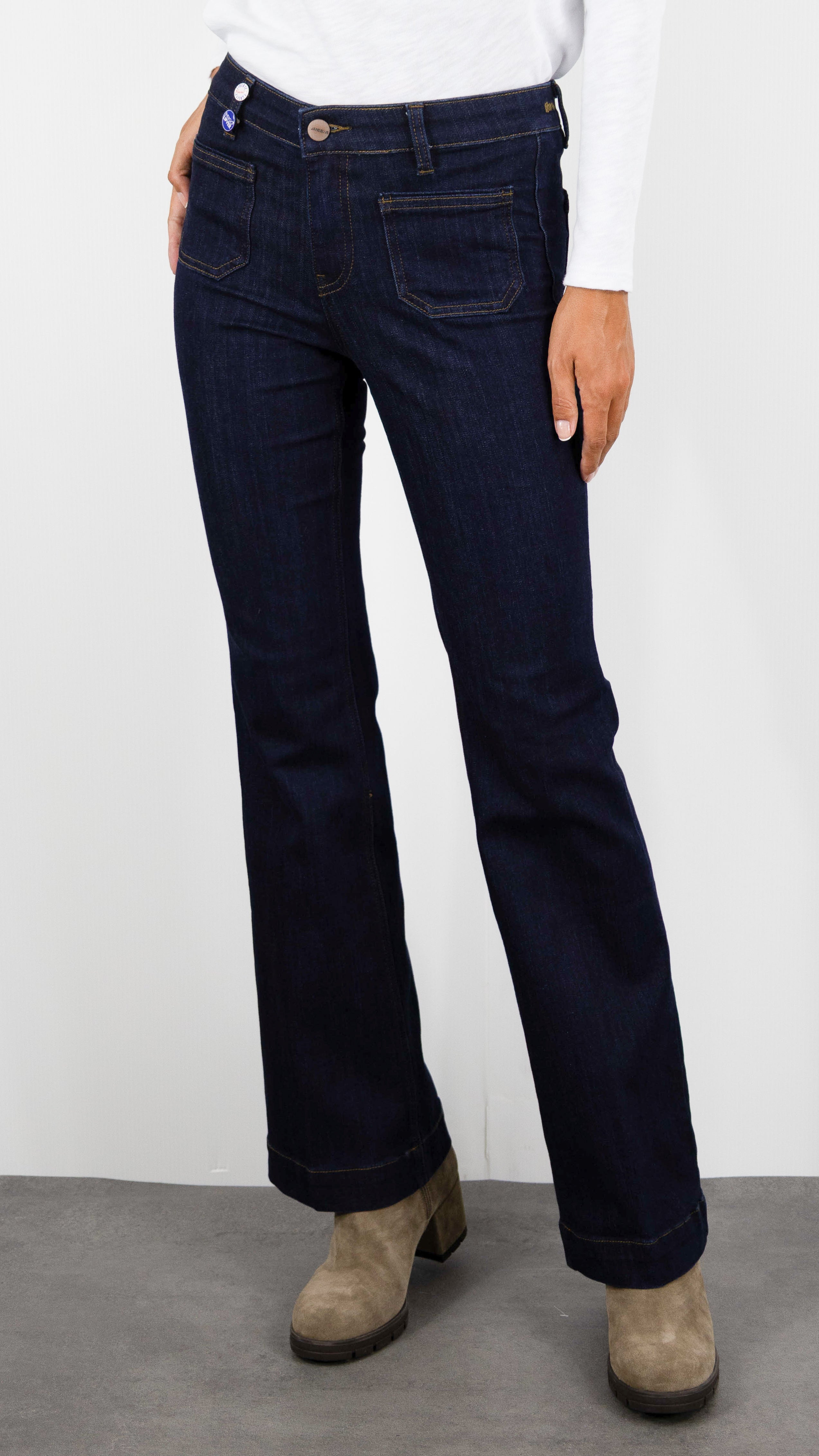 JEANS EVASE POUR FEMME JANE BLUE BASTILLE ALABAMA#COLOR_BLEU/RINSE WASH