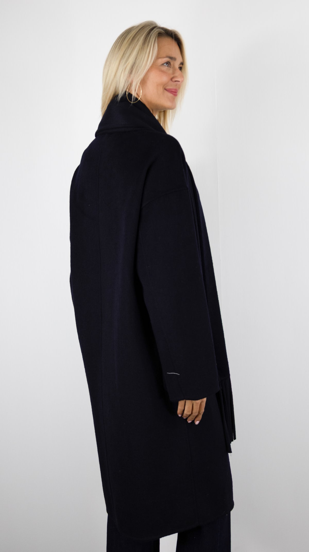 MANTEAU LONG ECHARPE INTEGREE MARINE IMPERIAL K8911CA87 