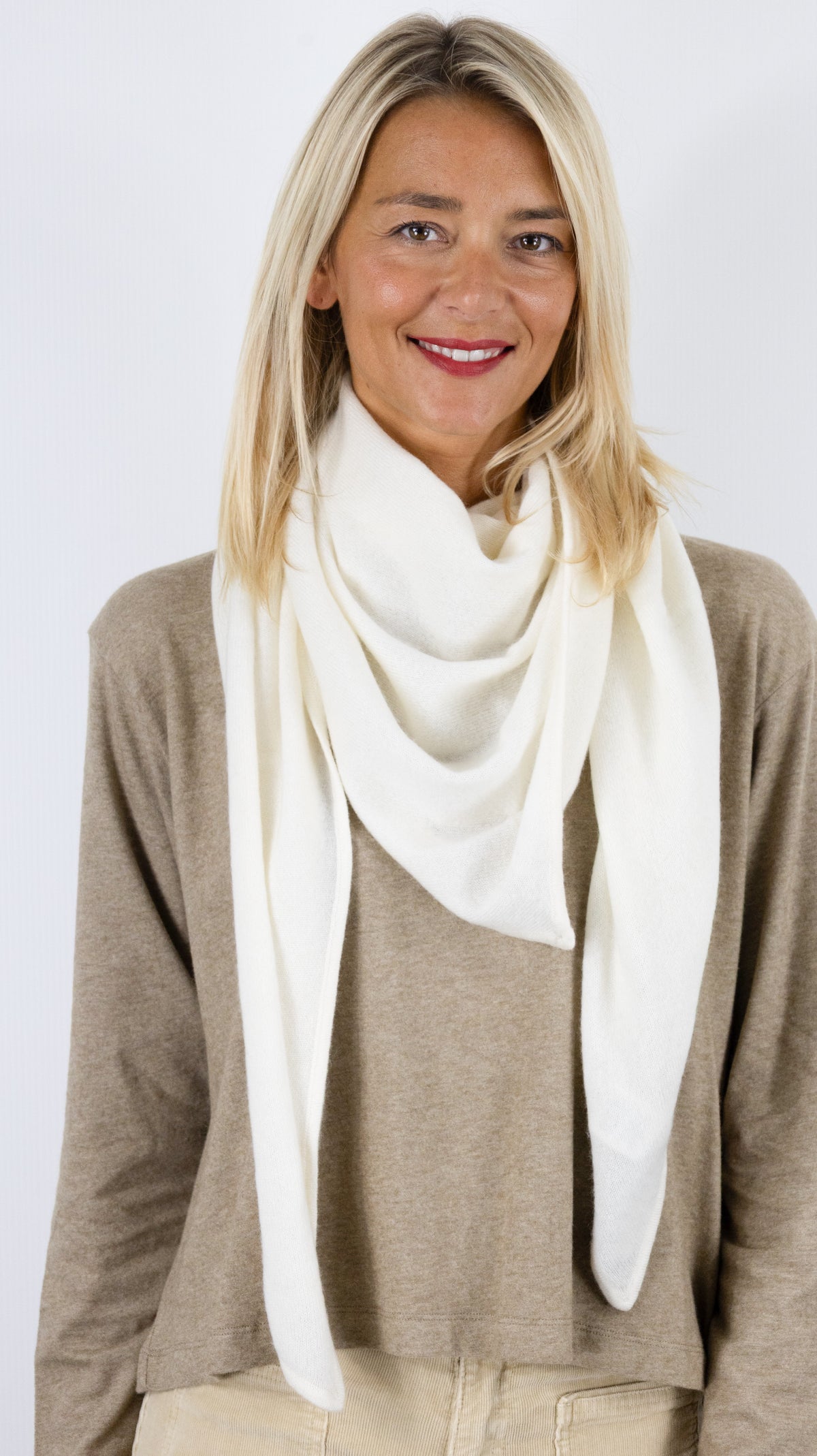 FOULARD EN POINTE EN CACHEMIRE NOT SHY ELEONORE#COLOR_ECRU