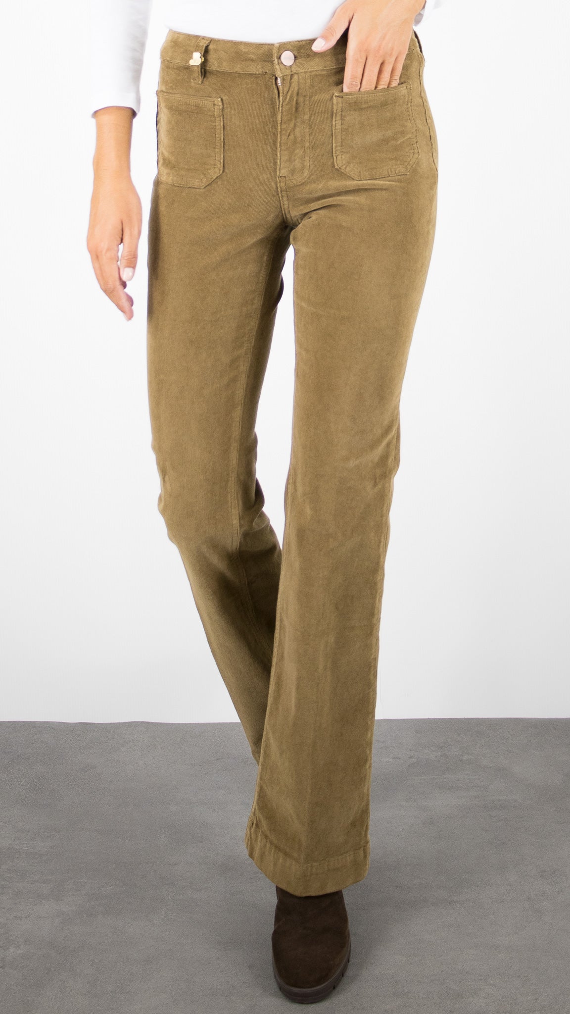 JEANS FLARE EN VELOURS MILLERAIES POUR FEMME JANE BLUE BASTILLE TINY CORD#COLOR_NOISETTE/CAMEL