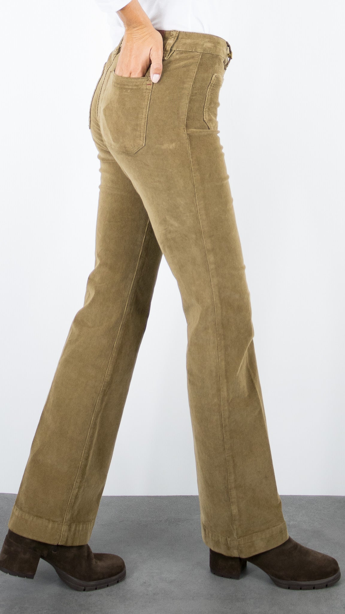 JEANS FLARE EN VELOURS MILLERAIES POUR FEMME JANE BLUE BASTILLE TINY CORD#COLOR_NOISETTE/CAMEL