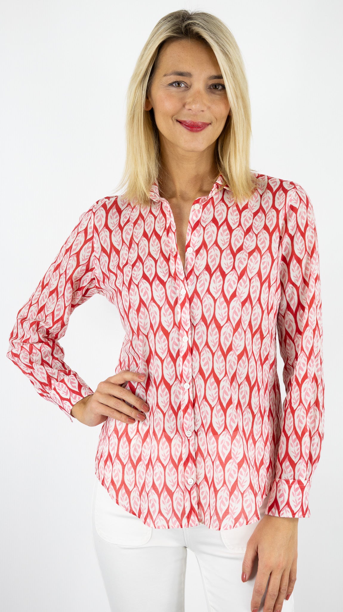 CHEMISE IMPRIMEE EN COTON CORAZON BDCM631 HARTFORD RED 