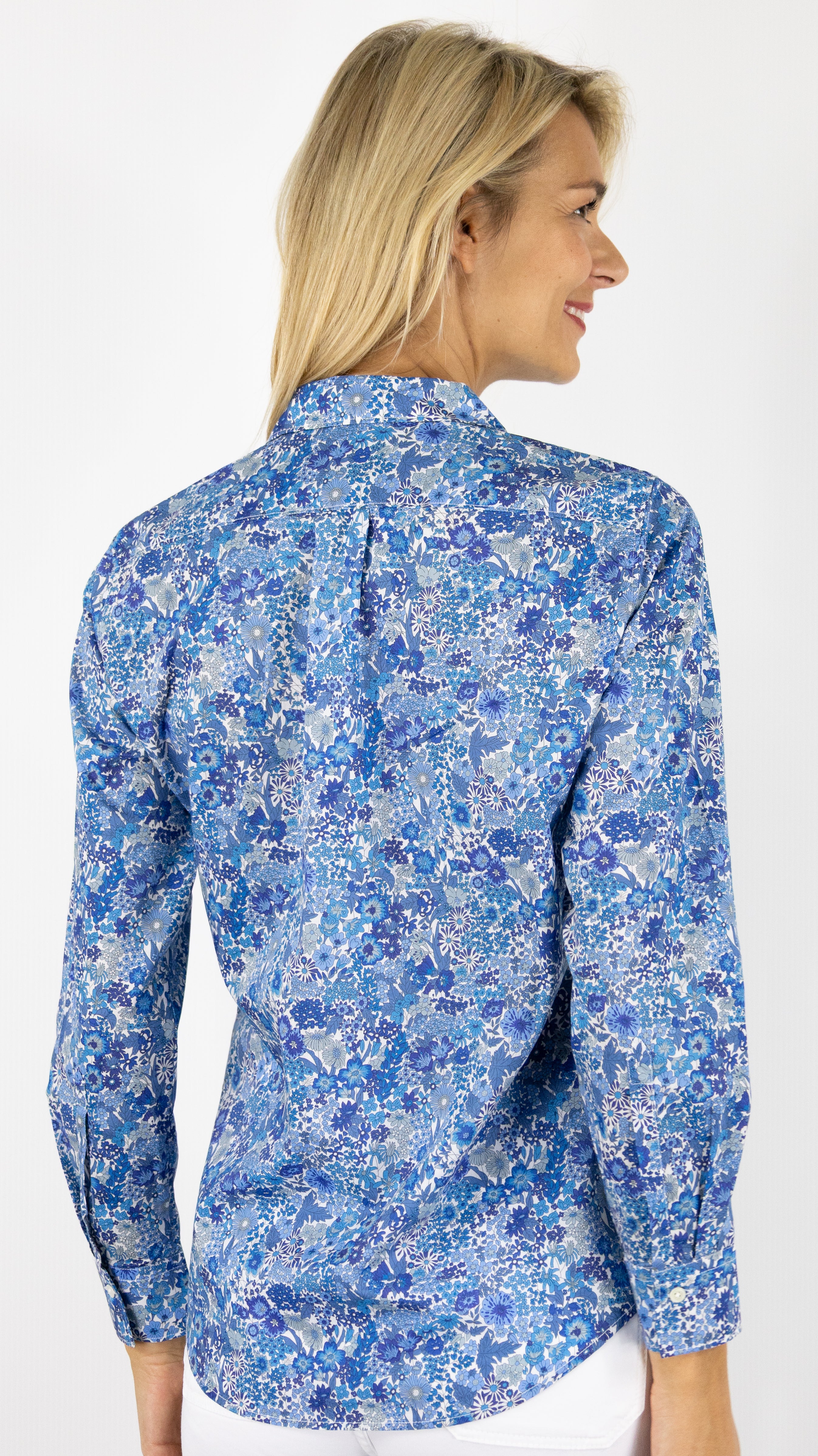 CHEMISE IMPRIMEE LIBERTY EN COTON HARTFORD CORAZON BDCM635#COLOR_02/BLUE