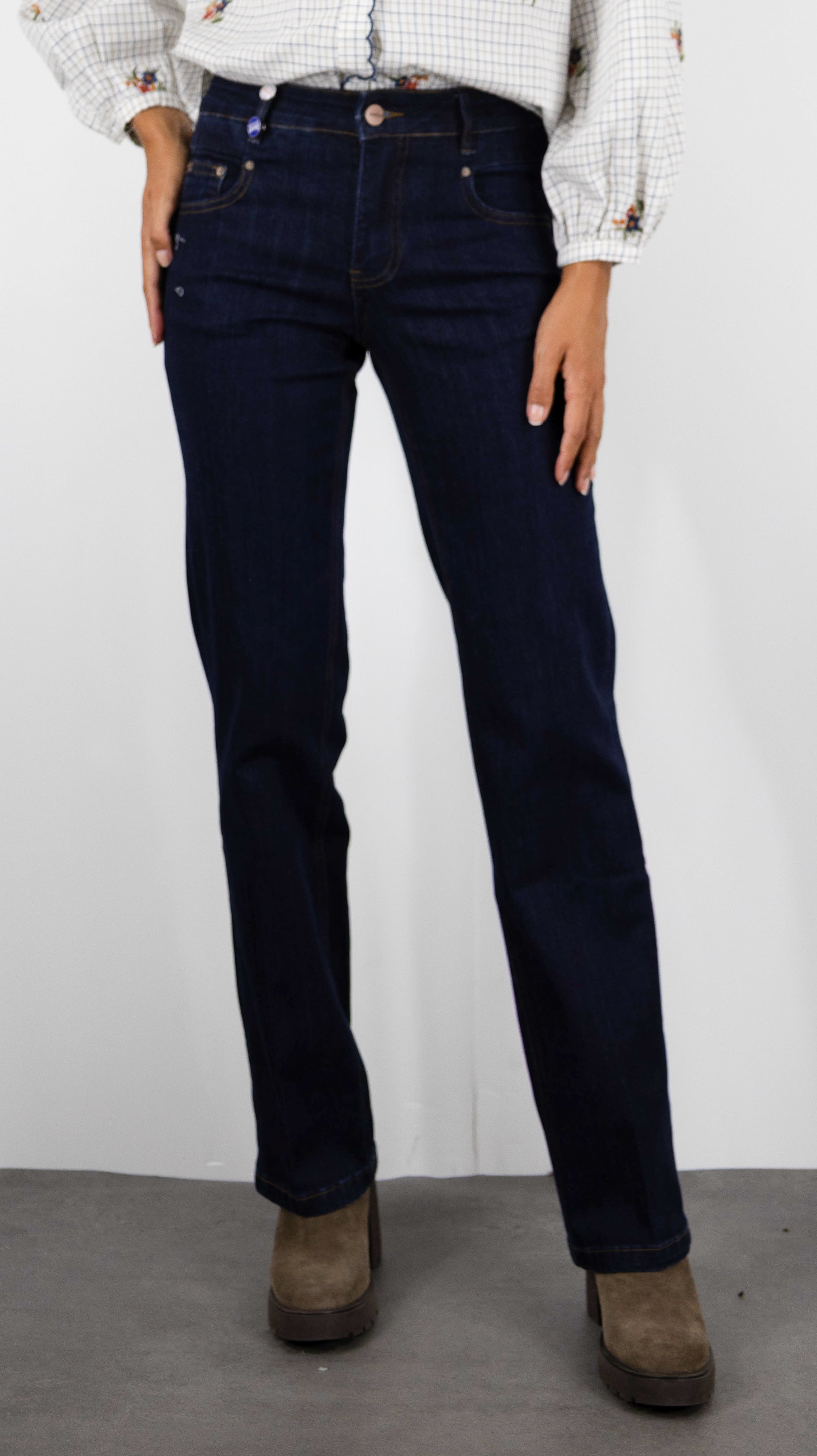JEANS DROIT BRUT POUR FEMME JANE BLUE BEAUGRENELLE ALABAMA RINSE WASH