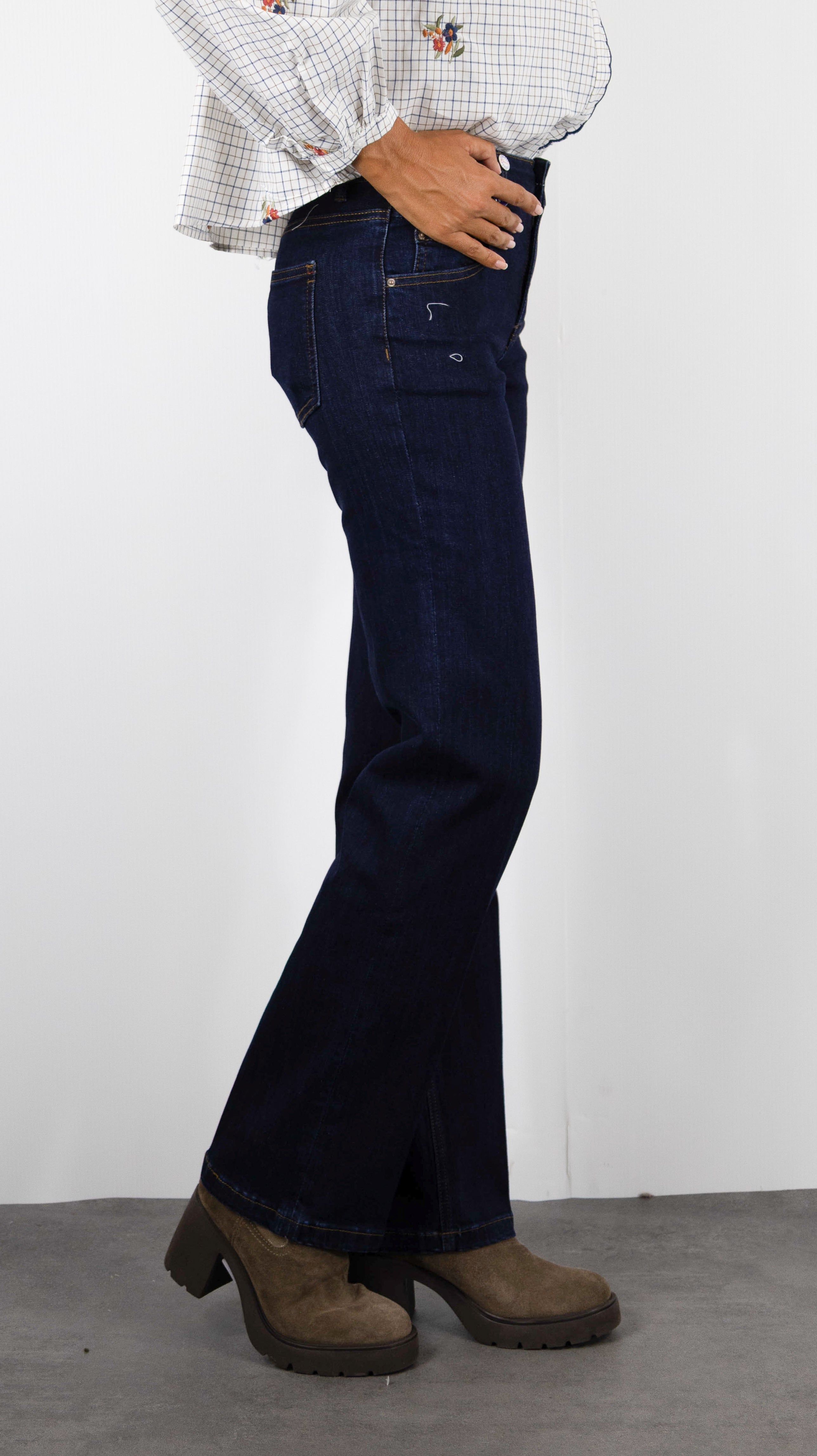 JEANS DROIT BRUT POUR FEMME JANE BLUE BEAUGRENELLE ALABAMA RINSE WASH