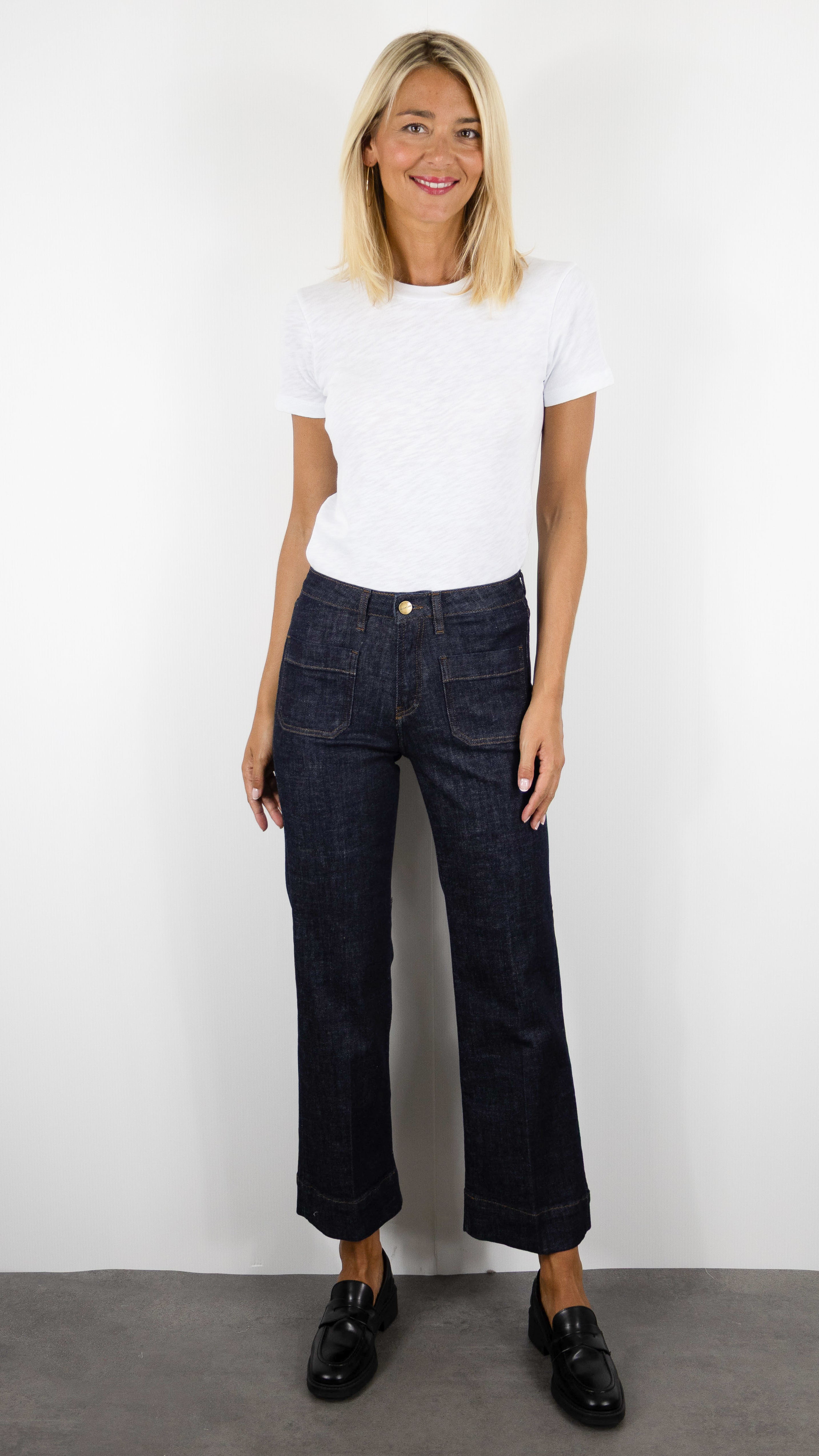 JEANS DROIT LONGUEUR 7/8 BELLA RECYCLED DENIM STUDIO#COLOR_RAW RINSE BRUT