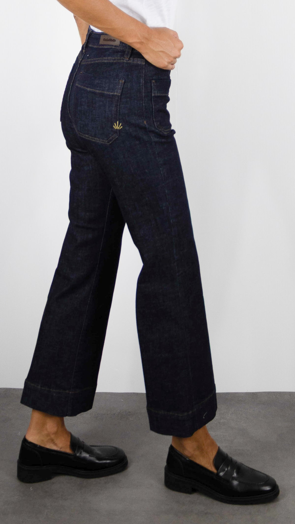 JEANS DROIT LONGUEUR 7/8 BELLA RECYCLED DENIM STUDIO#COLOR_RAW RINSE BRUT