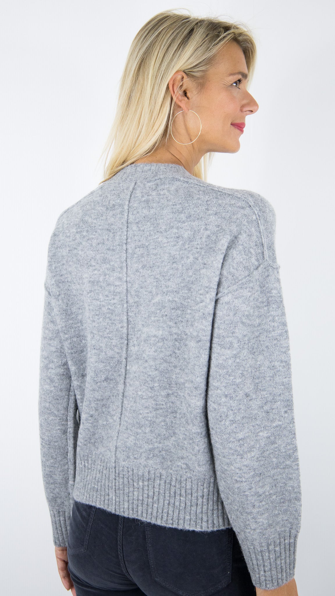 CARDIGAN EN LAINE ET ALPAGA GRIS FEMME  HARTFORD MELIS BEMD509