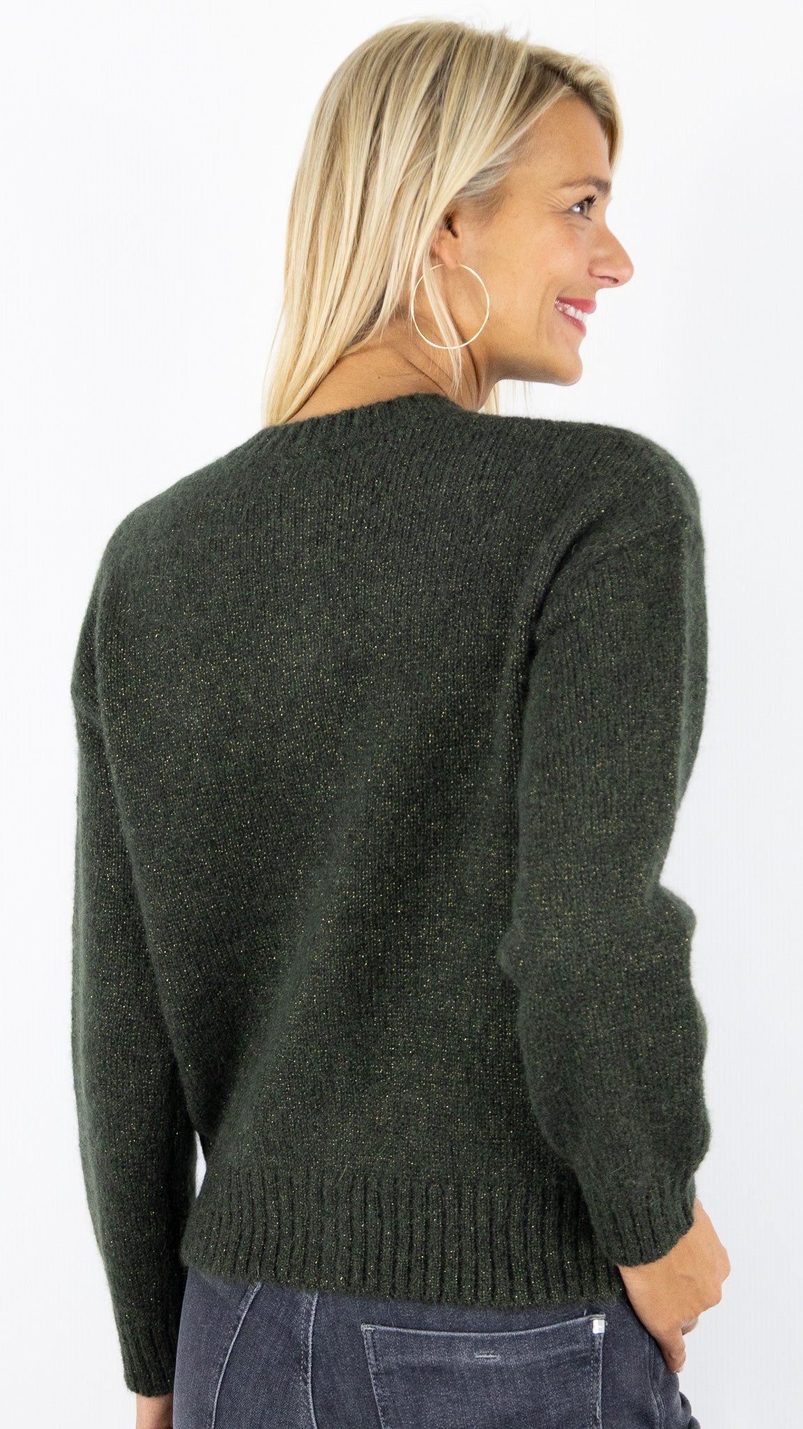 CARDIGAN EN ALPAGA CHINE KAKI  HARTFORD MEJA