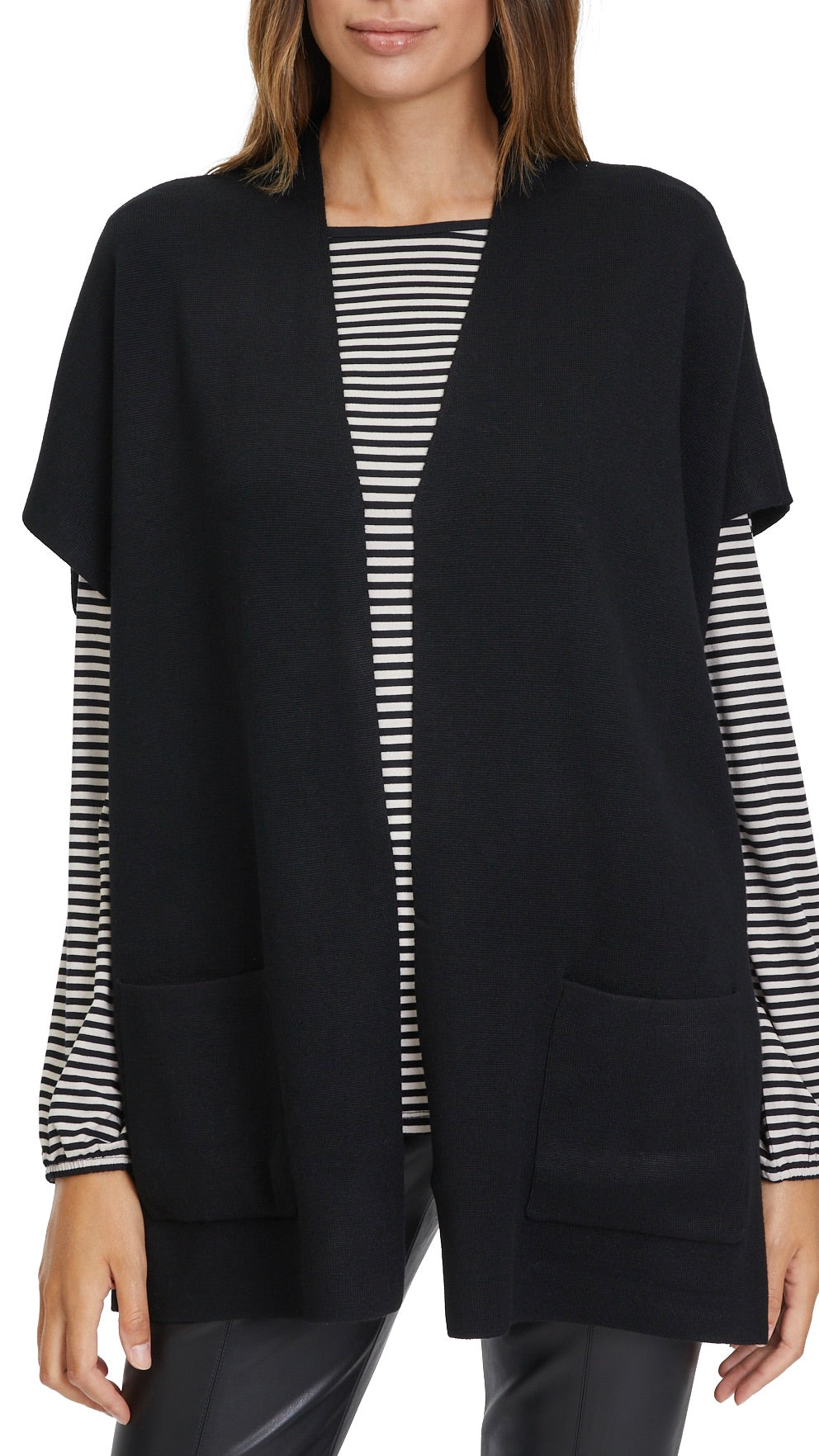 GILET SANS MANCHES AMPLE BETTY BARCLAY 5002 1036 NOIR